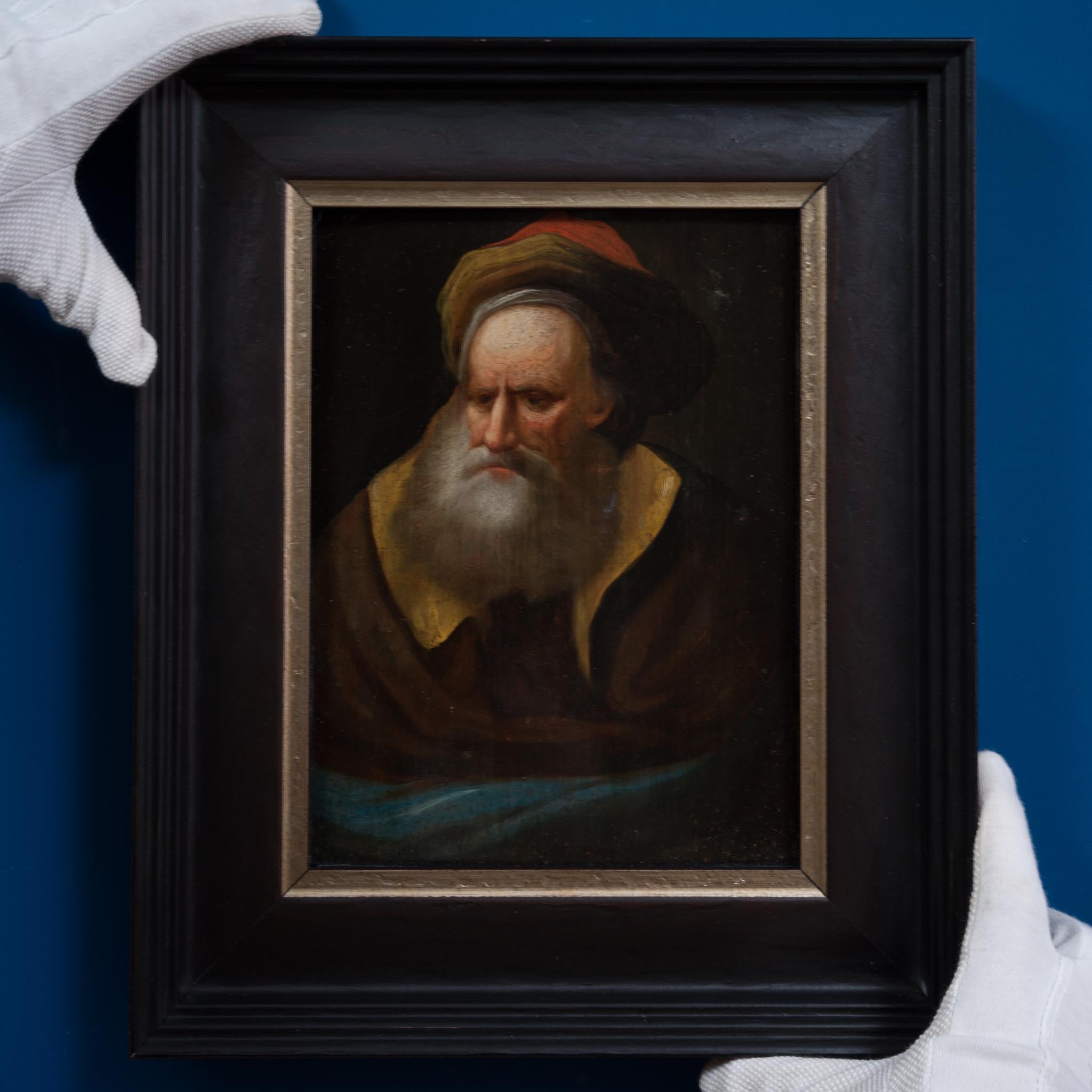 Wir freuen uns, ein fesselndes Porträt anbieten zu können, das wahrscheinlich im späten 18. Jahrhundert gemalt wurde und einem Künstler aus dem Umkreis von Christian Wilhelm Ernst Dietrich zugeschrieben wird. Dieses Ölgemälde zeigt einen vornehmen