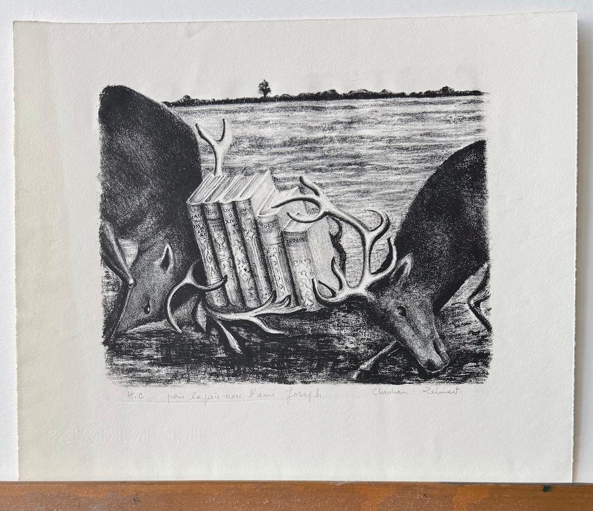 COUPS DE TÊTE Litografia firmata, Gruppo surrealista, Movimento di panico Arrabal, Topor in vendita 2