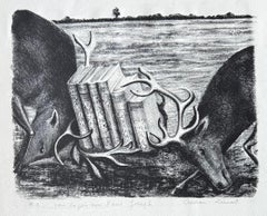 COUPS DE TÊTE Signierte Lithographie, Surrealistische Gruppe, Panik-Bewegung Arrabal, Topor