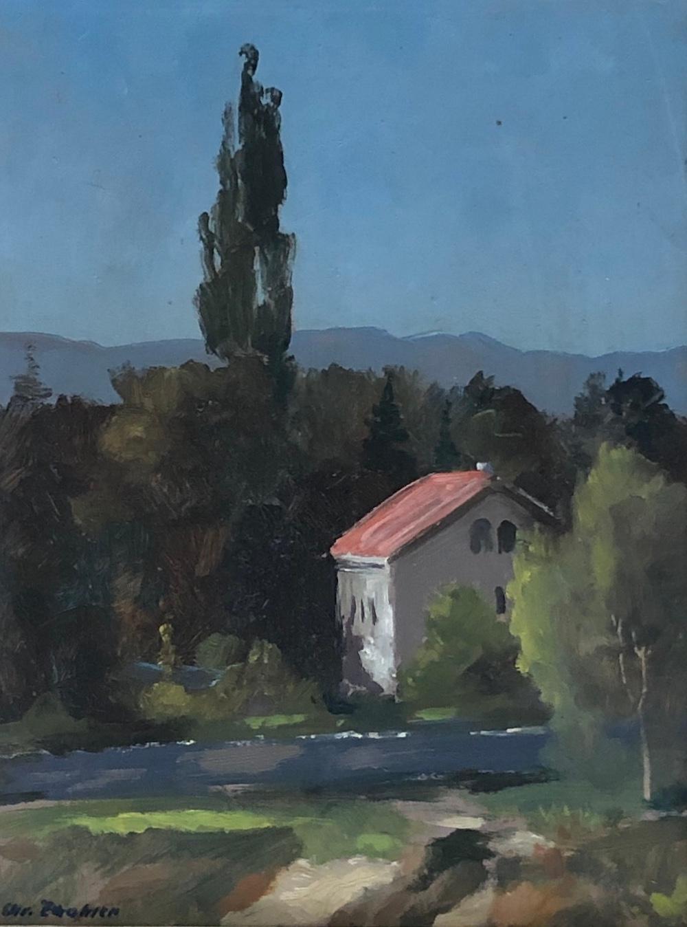 Landscape Painting de Christian Zwahlen - Paisaje rural