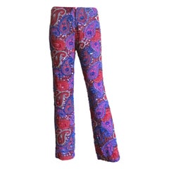 Christiana New Silk Beaded Pants 1990s