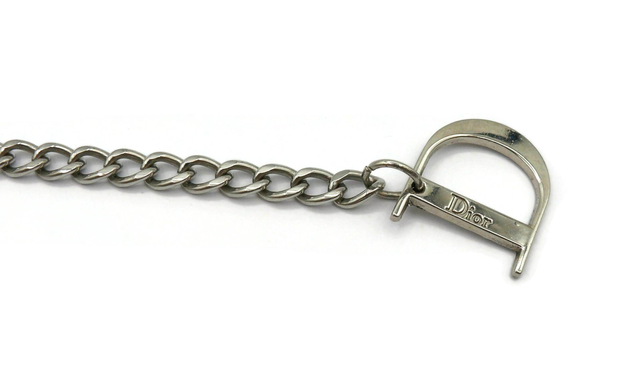 CHRISTIAND DIOR by JOHN GALLIANO Collana con catena CD in tonalità argento in vendita 9