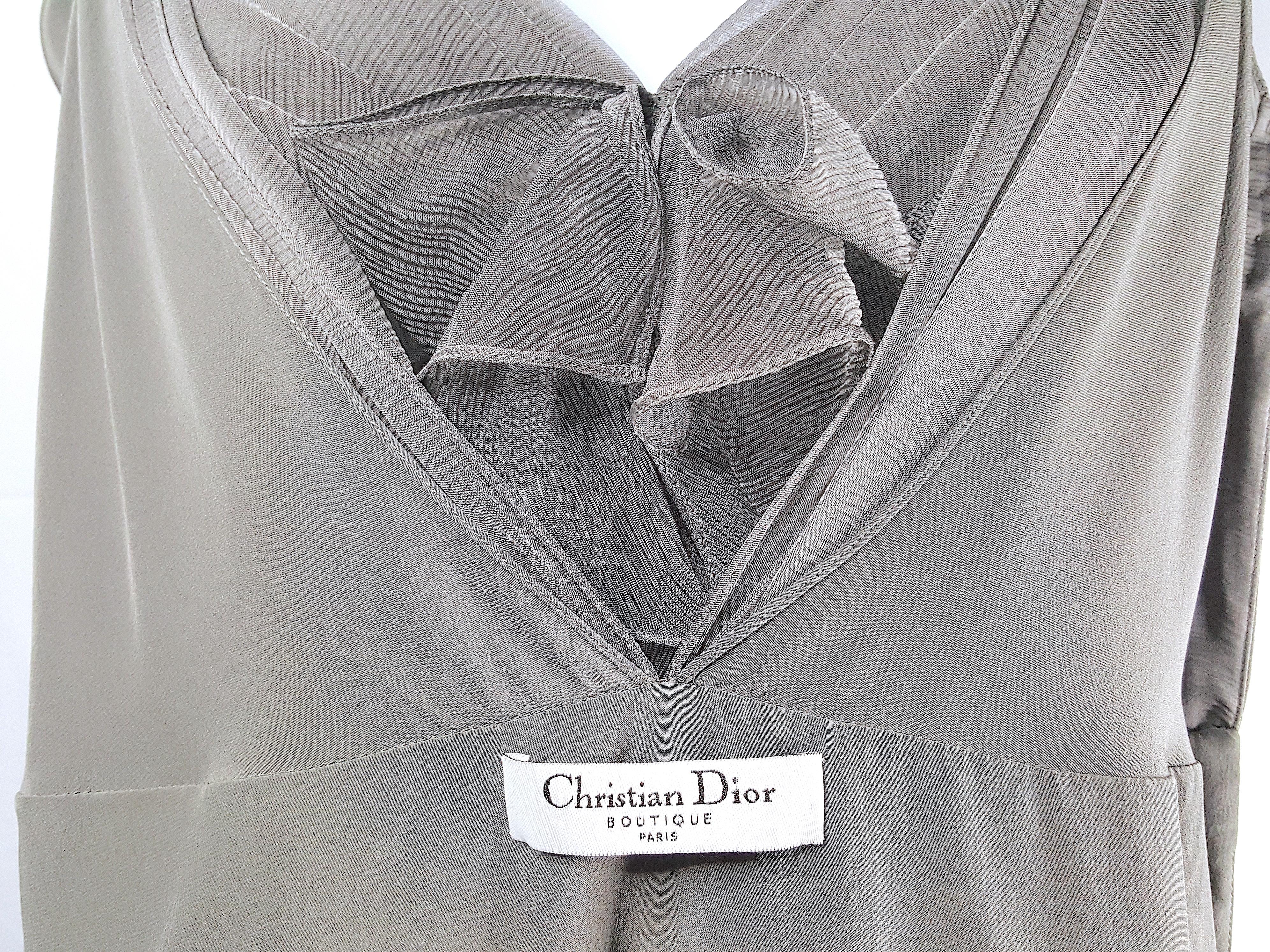 JohnGalliano 1stYearChristianDior - Robe de ballerine en géorgette de soie superposée coupée en biais en vente 6