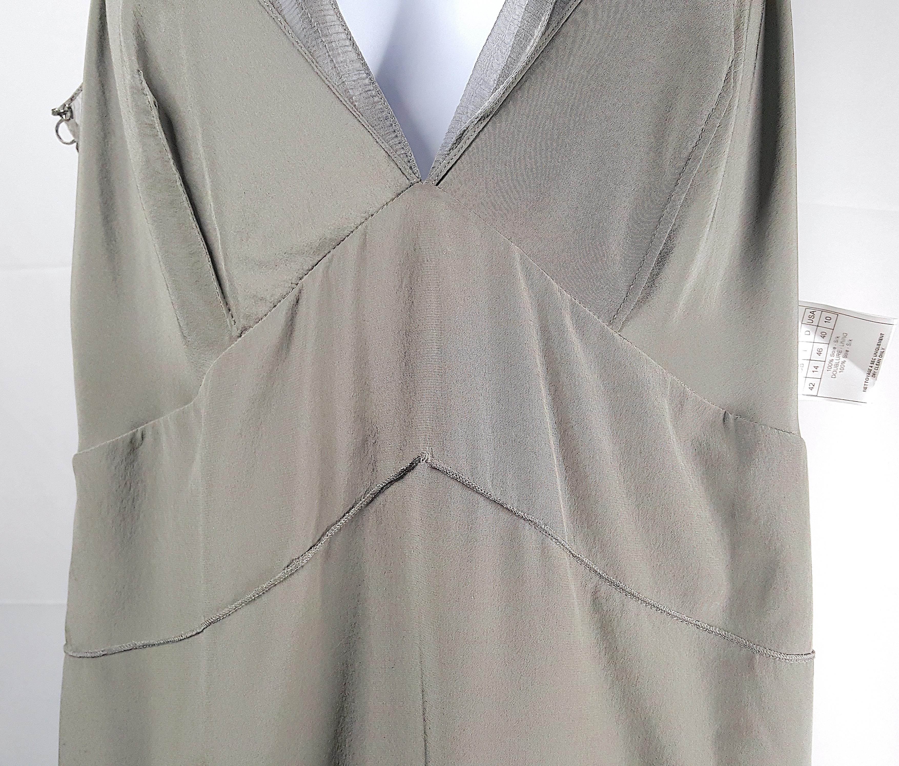 JohnGalliano 1stYearChristianDior - Robe de ballerine en géorgette de soie superposée coupée en biais en vente 7