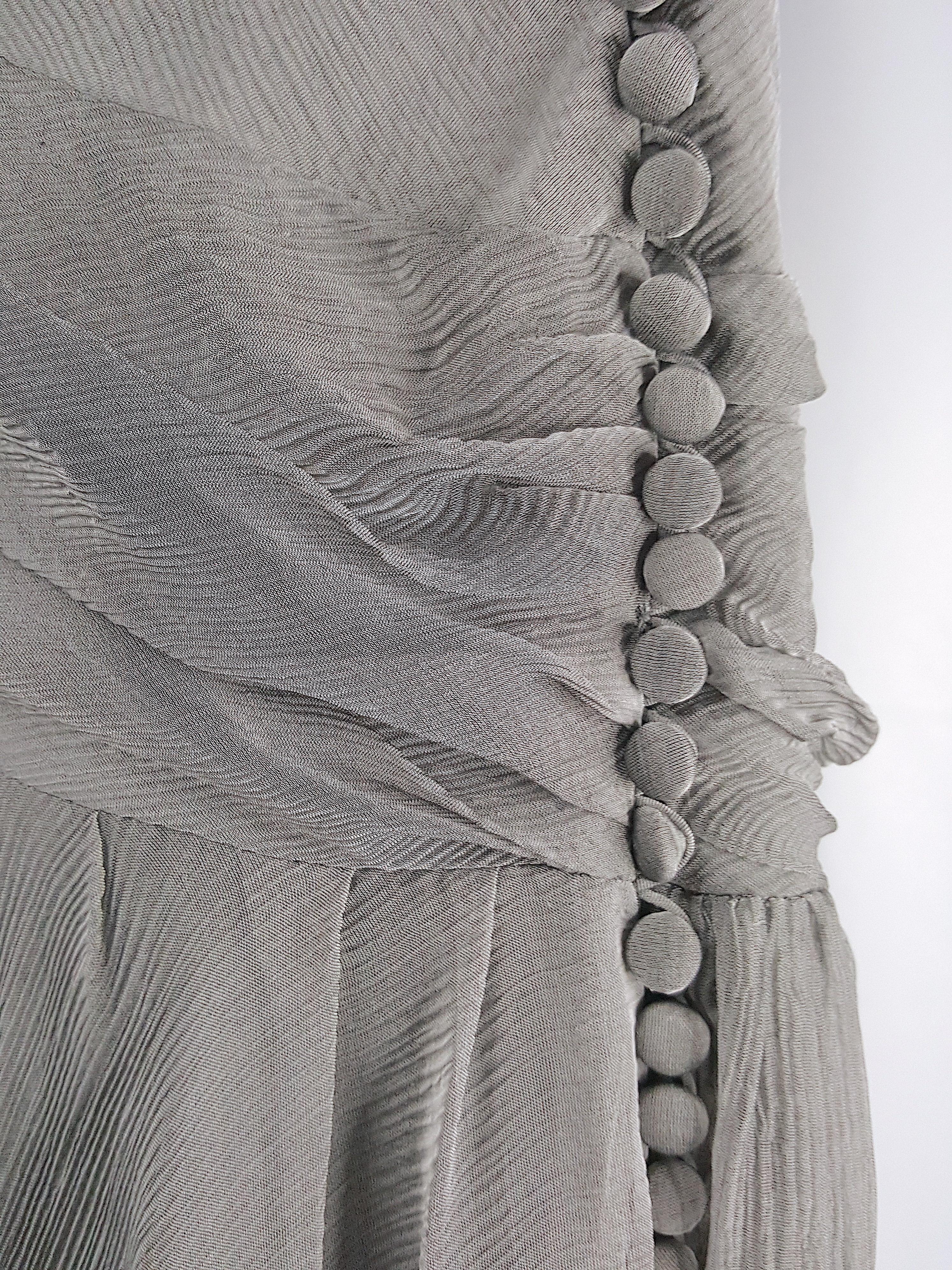 JohnGalliano 1stYearChristianDior - Robe de ballerine en géorgette de soie superposée coupée en biais en vente 13