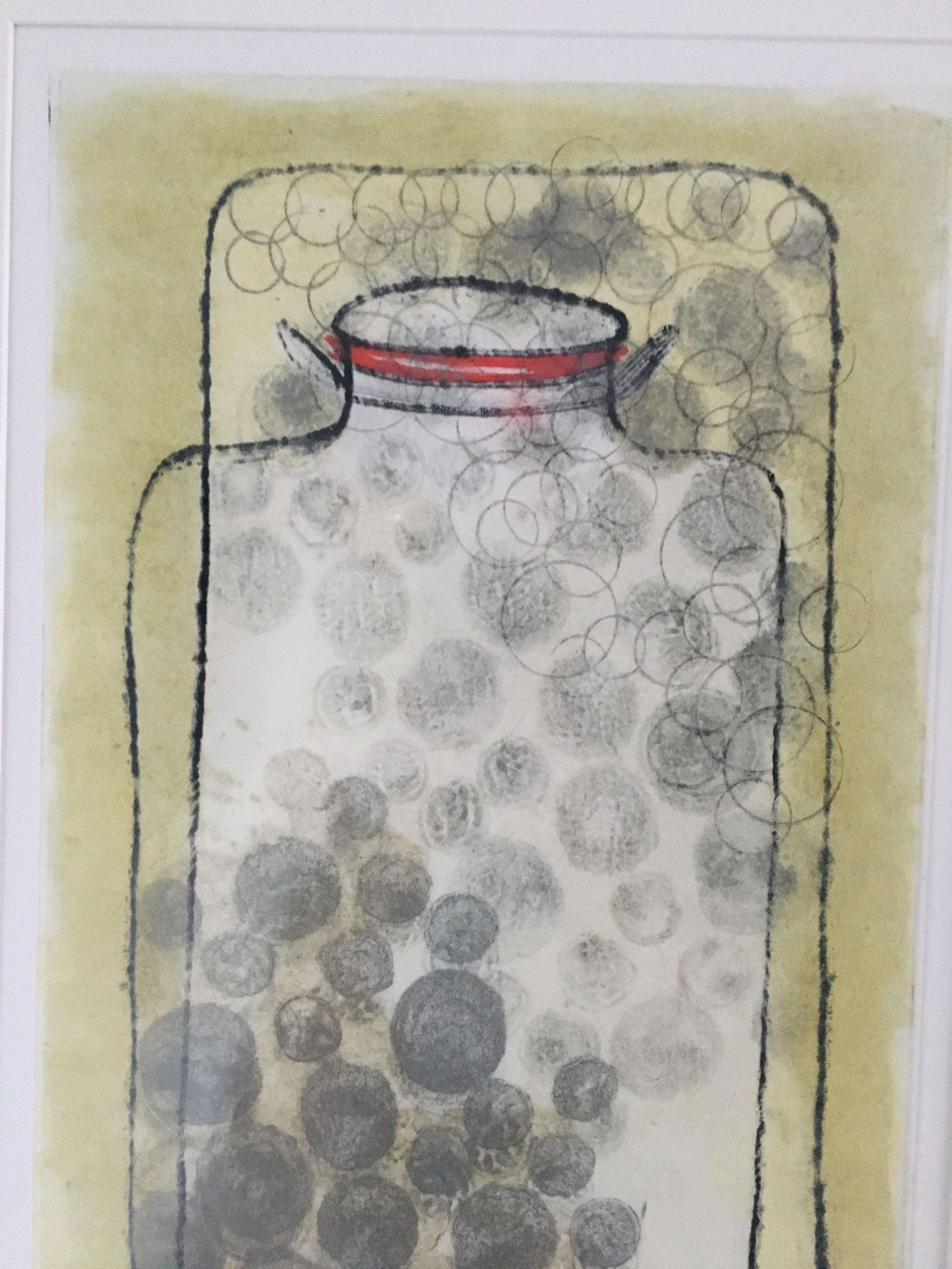 Lost Jar 4 - Gray Still-Life Print by Christiane Corcelle