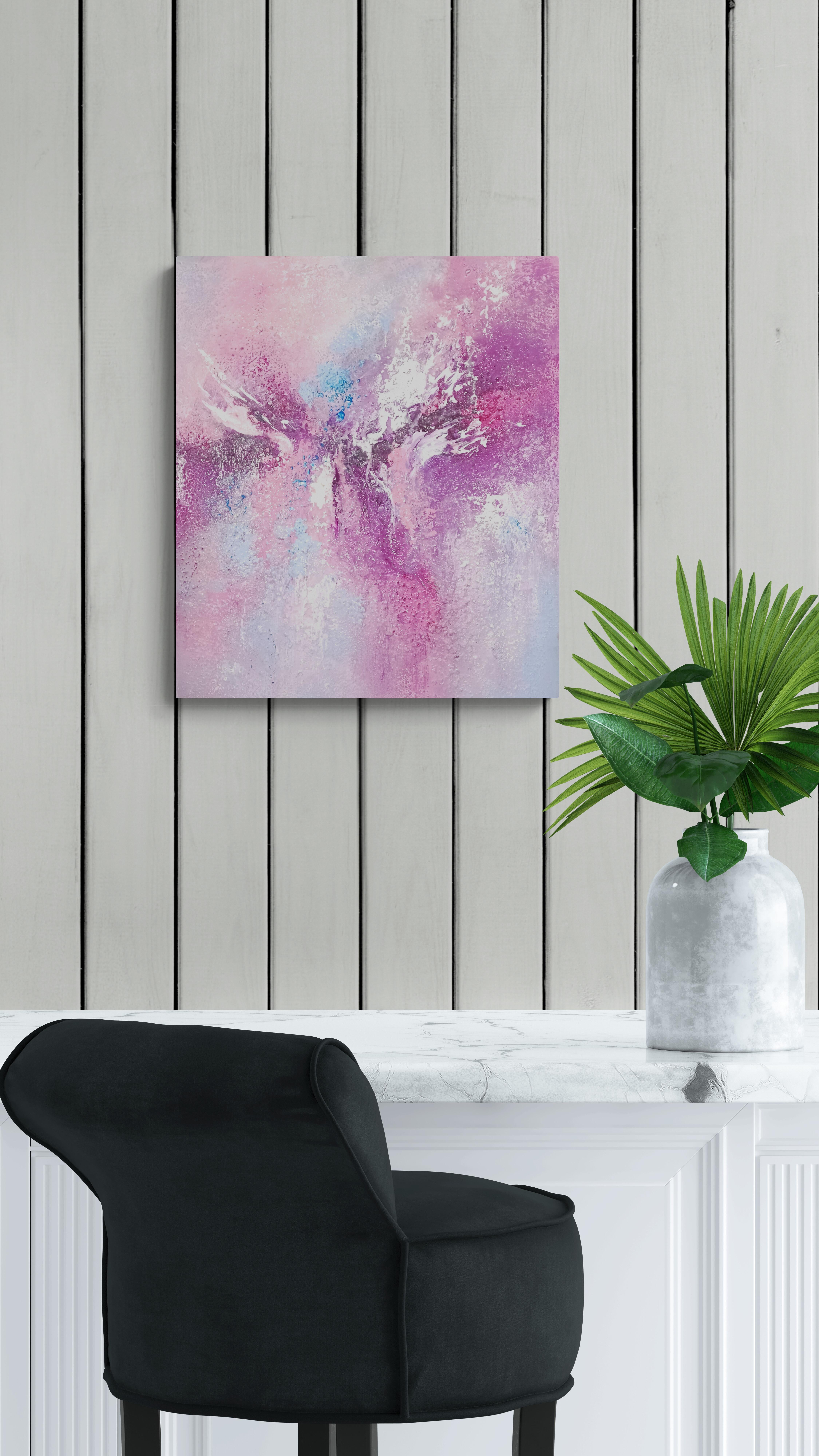 Zeitgenössische französische Kunst von Christiane HESS - Diamant Rose im Angebot 2