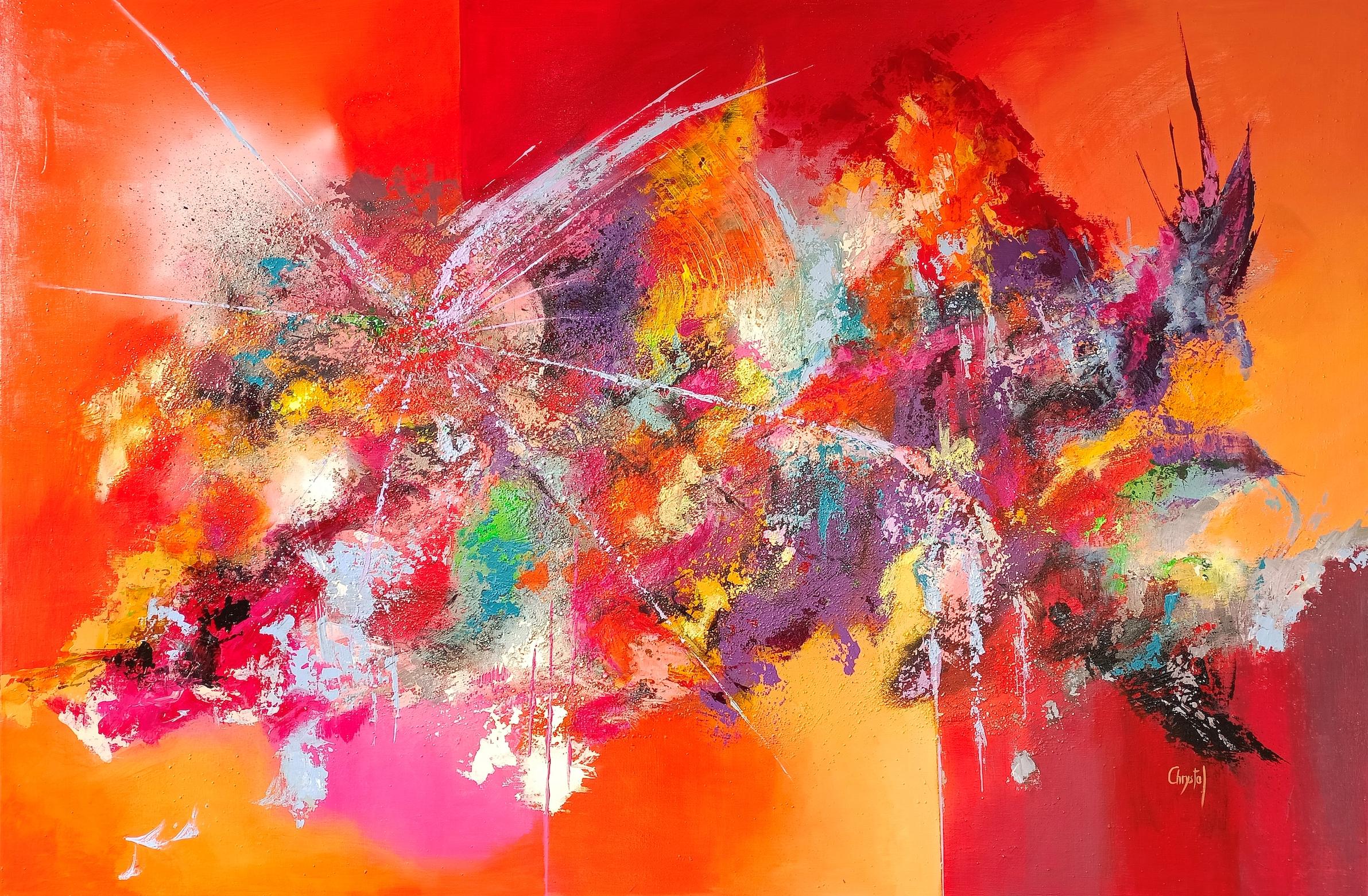 Art contemporain français de Christiane HESS - Energie Creatrice - Painting de Christiane Hess 