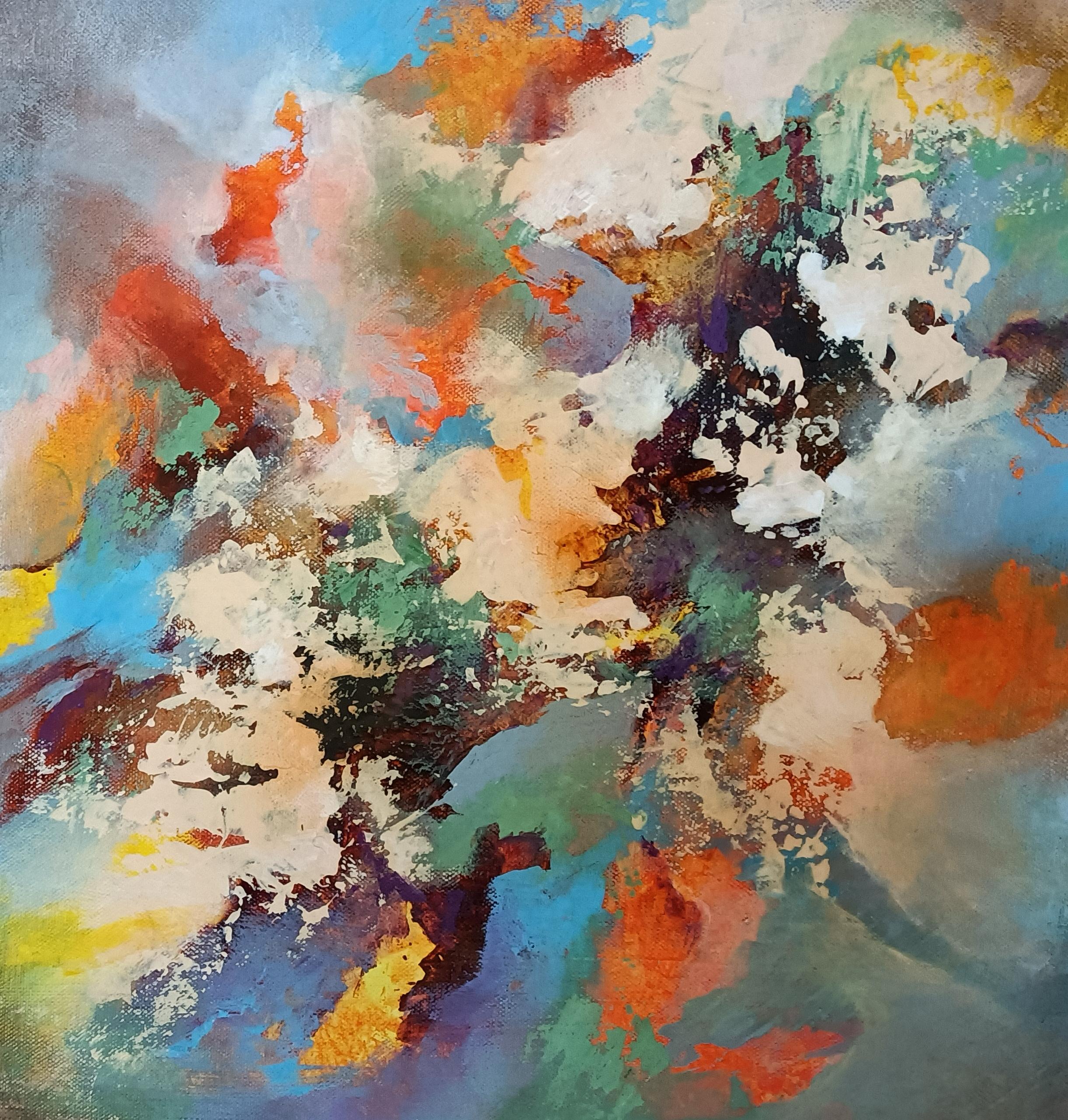 Acrilico su tela 

Christiane Hesse alias Chrystal è un'artista astratta francese nata nel 1951 che vive e lavora a Lalinde, vicino a Bergerac in Francia. La sua conversione all'arte astratta le dà la sensazione di godere di una libertà di