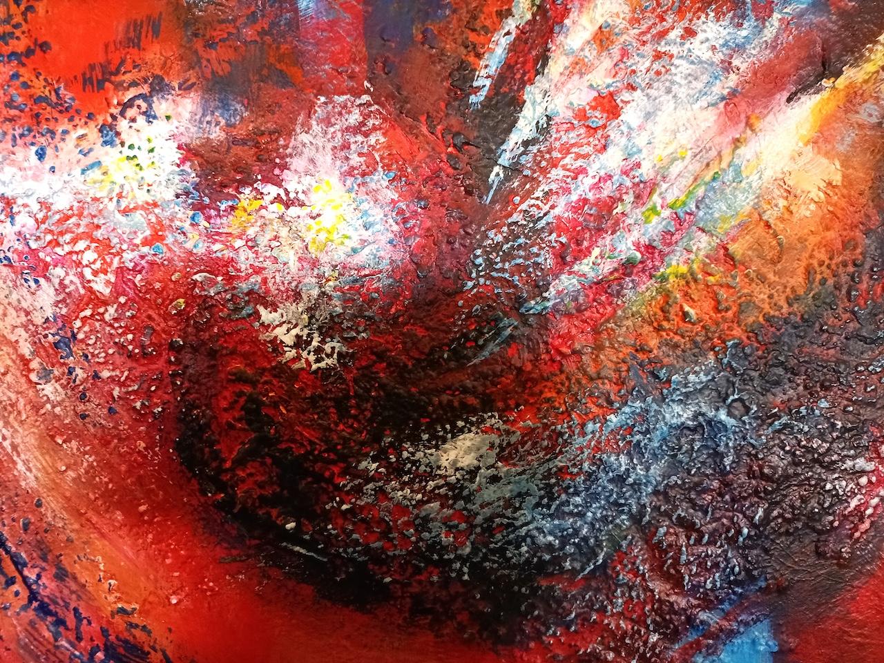 Art contemporain français de Christiane HESS - Jeux de Carpes - Contemporain Painting par Christiane Hess 