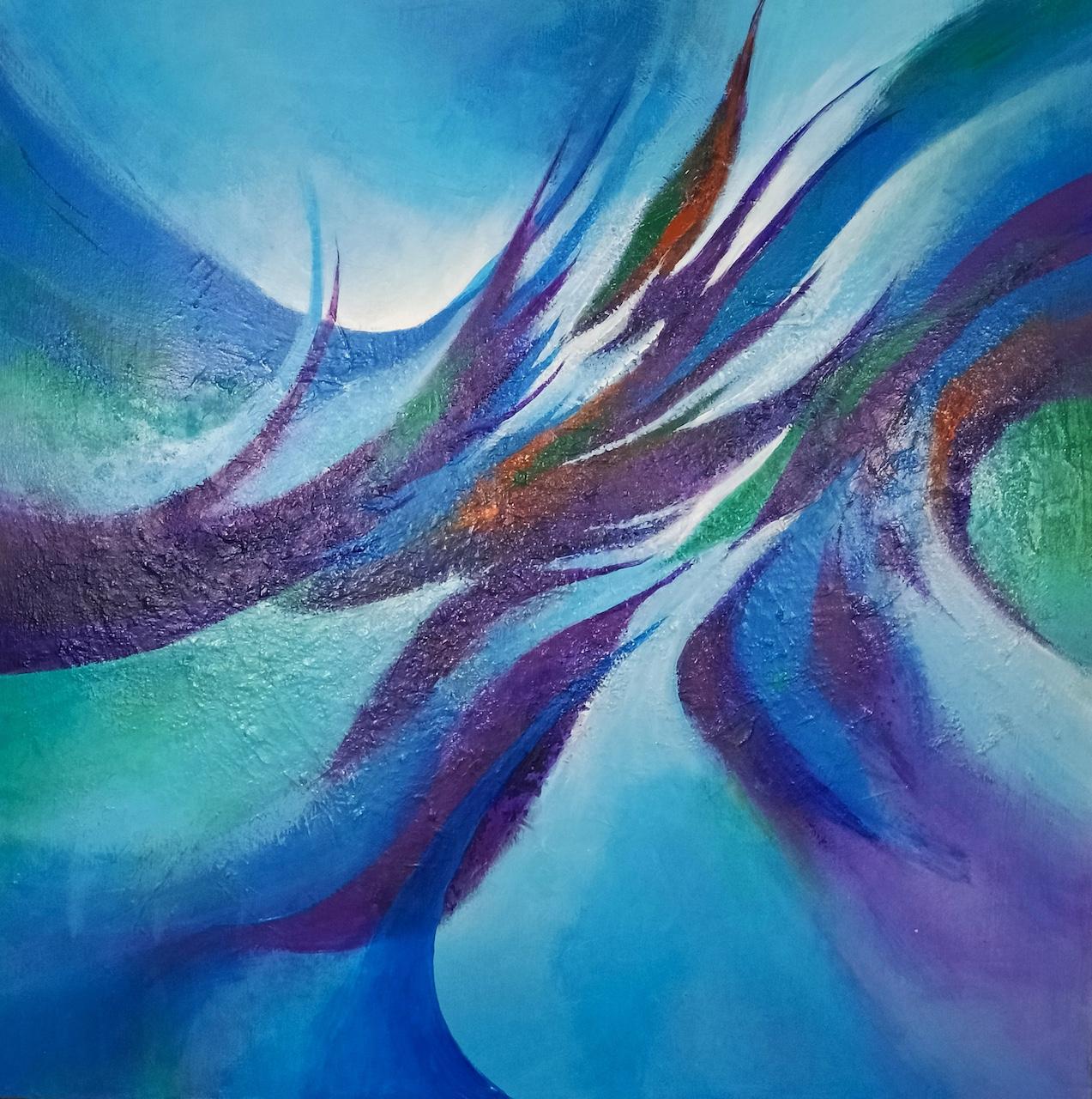 Acrylic on canvas

Christiane Hess (Chrystral) is a French abstract artist born in 1951 who lives and works in Lalinde, near Bergerac in France. Her conversion to abstract art gives her the feeling of enjoying unconstrained and limitless freedom of