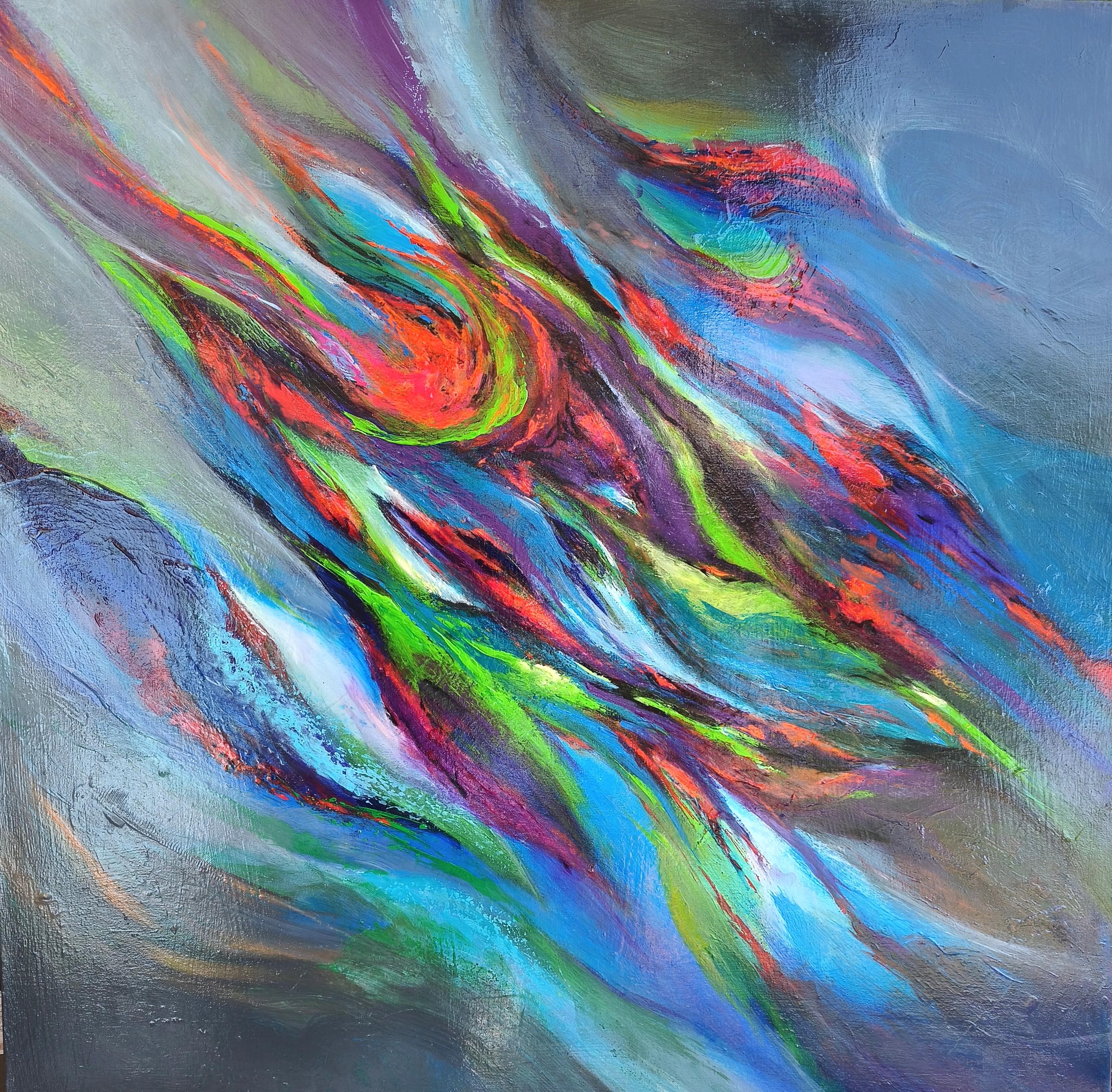 Kunstwerk mit Acryl auf Leinwand

Christiane HESS alias Chrystal ist eine 1951 geborene französische abstrakte Künstlerin, die in Lalinde in der Nähe von Bergerac in Frankreich lebt und arbeitet. Ihre Hinwendung zur abstrakten Kunst gibt ihr das