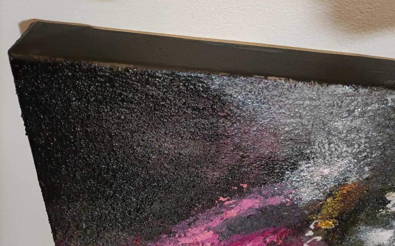 Art contemporain français de Christiane HESS - L'illusion De L'esoir - Gris Abstract Painting par Christiane Hess 