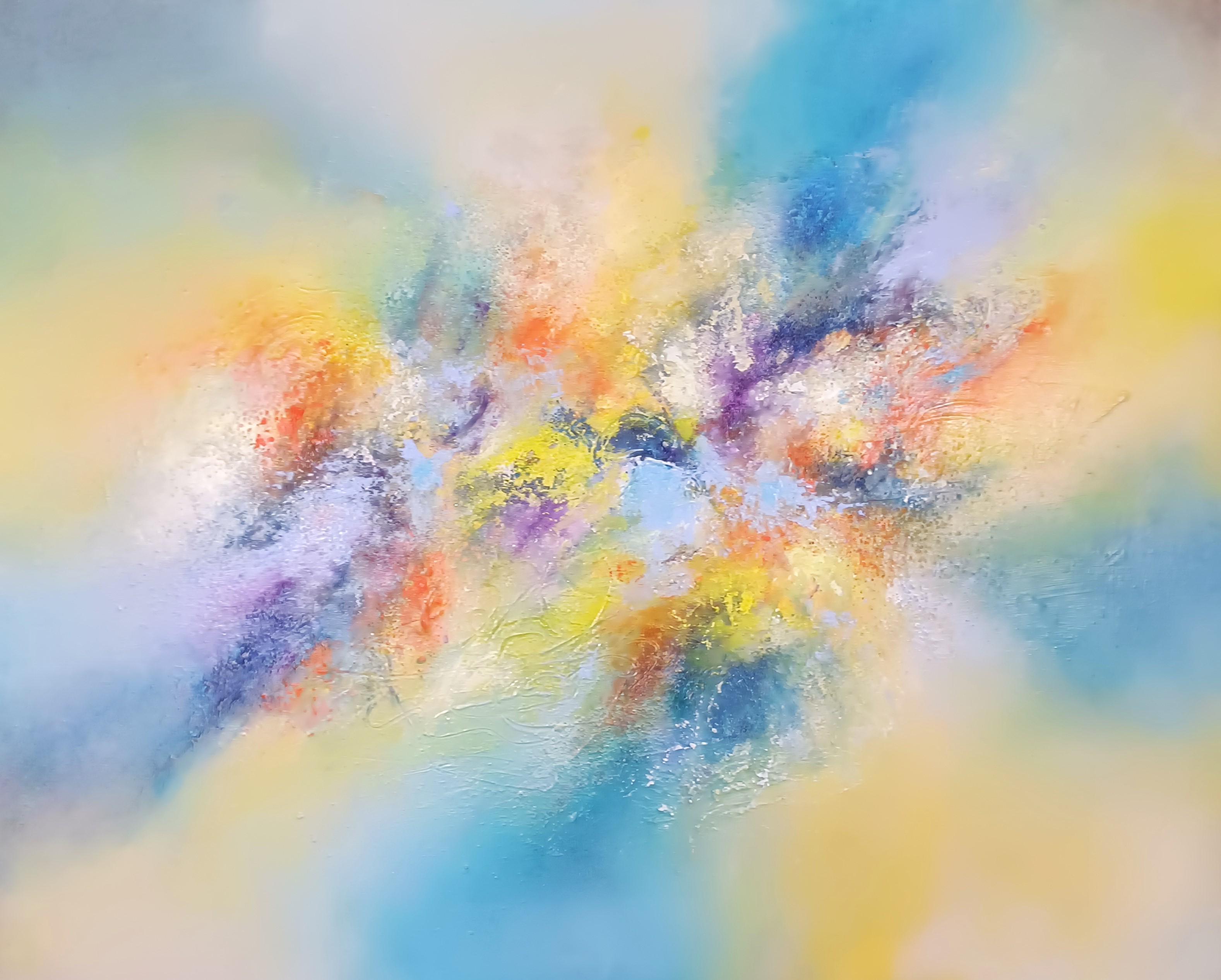 Abstract Painting di Christiane Hess  - Arte contemporanea francese di Christiane Hesse - Reverie au Coeur de L'ete