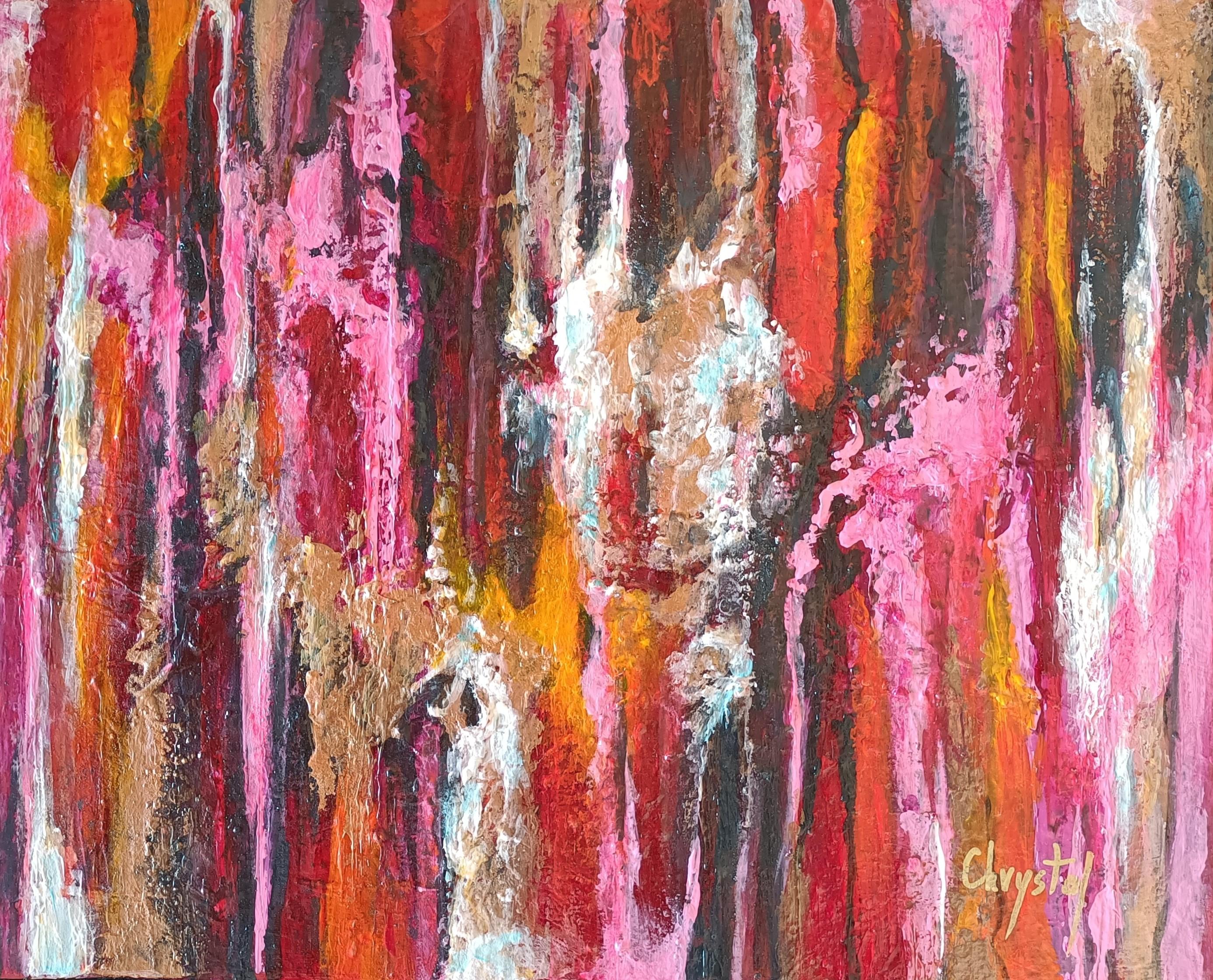 Acrílico sobre lienzo 

Christiane Hess alias Chrystal es una artista abstracta francesa nacida en 1951 que vive y trabaja en Lalinde, cerca de Bergerac, en Francia. Su conversión al arte abstracto le da la sensación de disfrutar de una libertad de