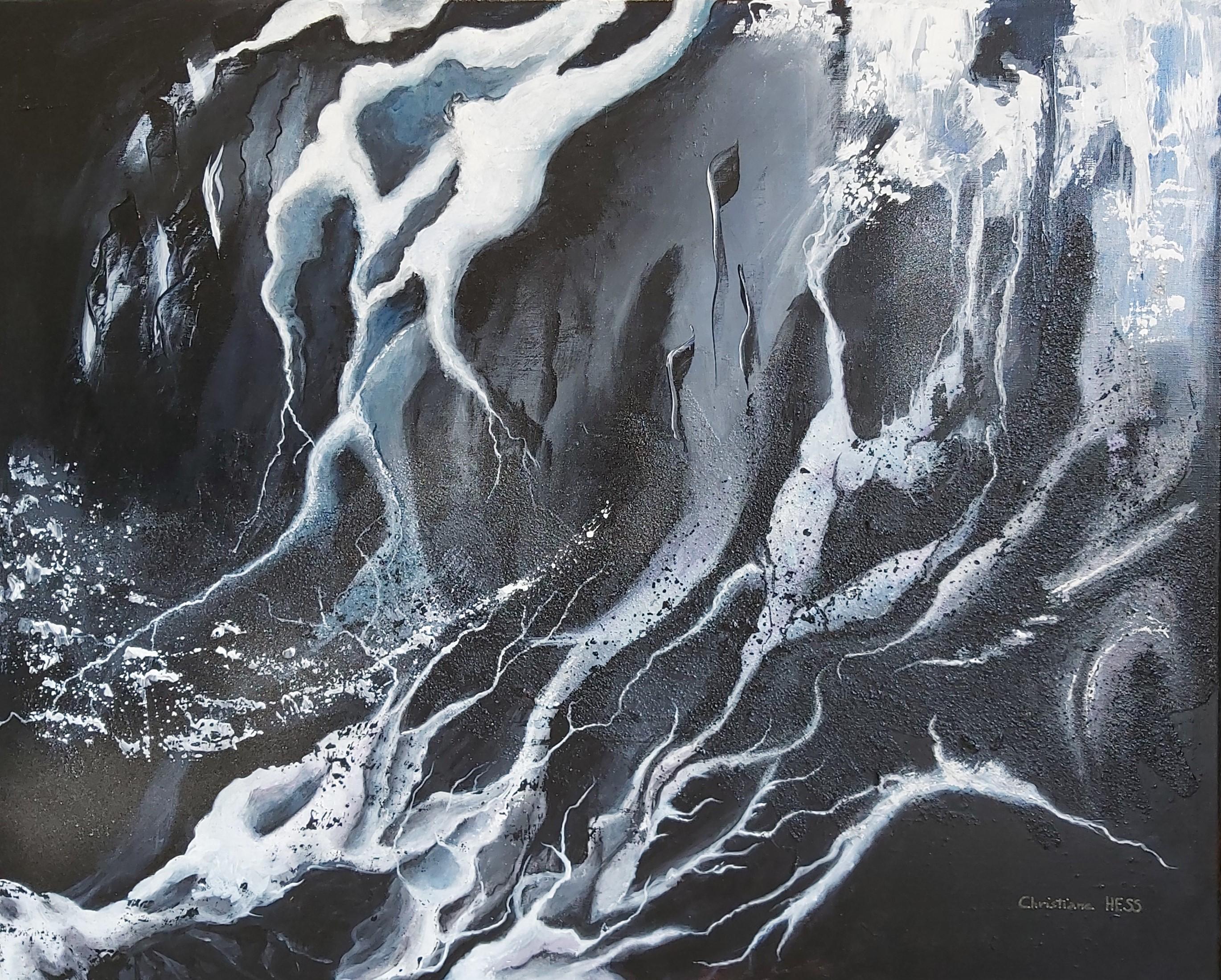 Acrílico sobre lienzo 

Christiane Hess alias Chrystral es una artista abstracta francesa nacida en 1951 que vive y trabaja en Lalinde, cerca de Bergerac, en Francia. Su conversión al arte abstracto le da la sensación de disfrutar de una libertad de