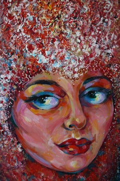 Zeitgenössische französische Kunst von Liubov Juravliova - Femme en Rouge