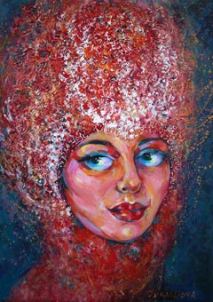 Zeitgenössische französische Kunst von Liubov Juravliova - Femme en Rouge