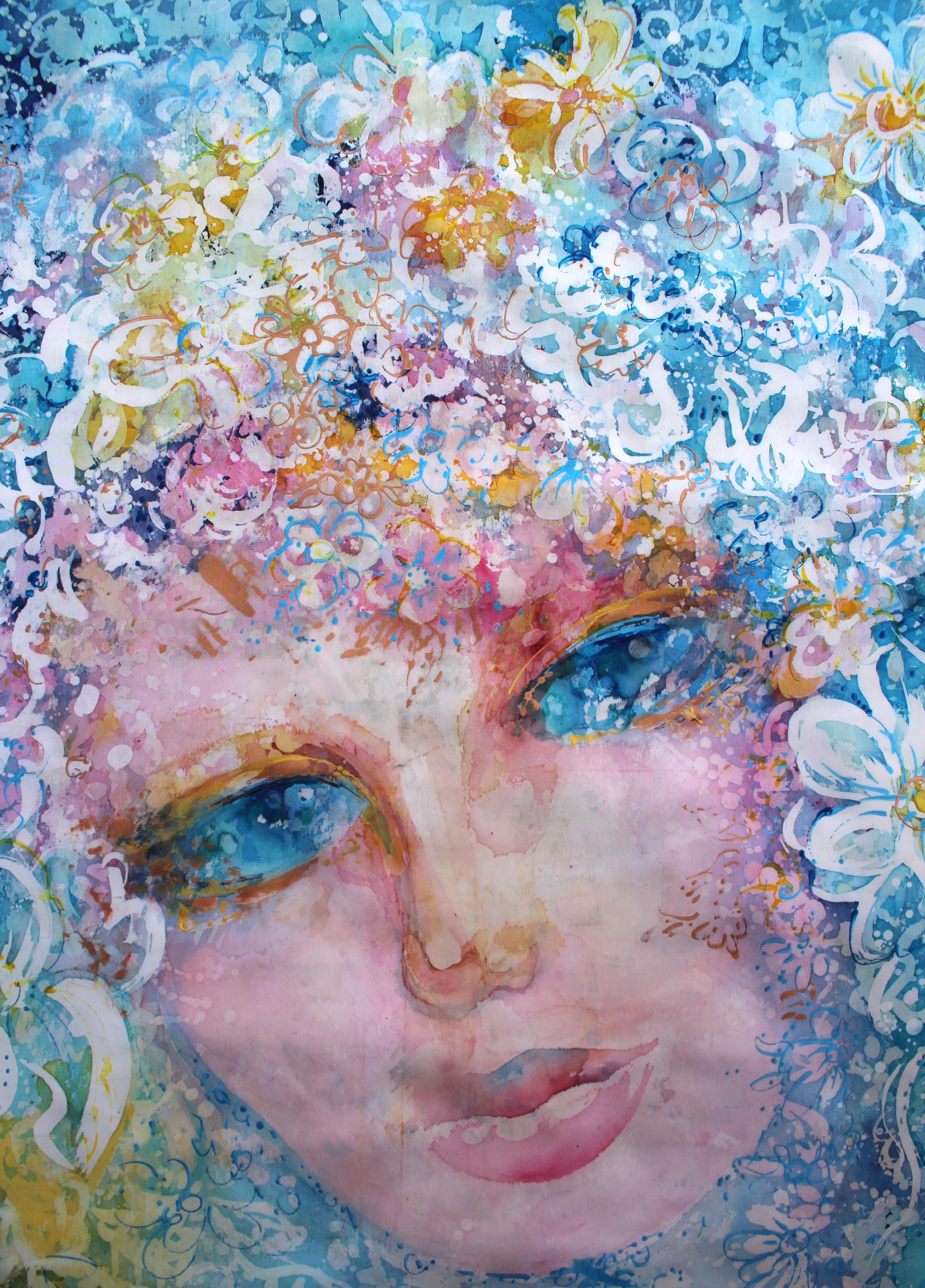 Arte contemporáneo francés de Liubov Juravliova - Les Yeux Bleus en venta 9