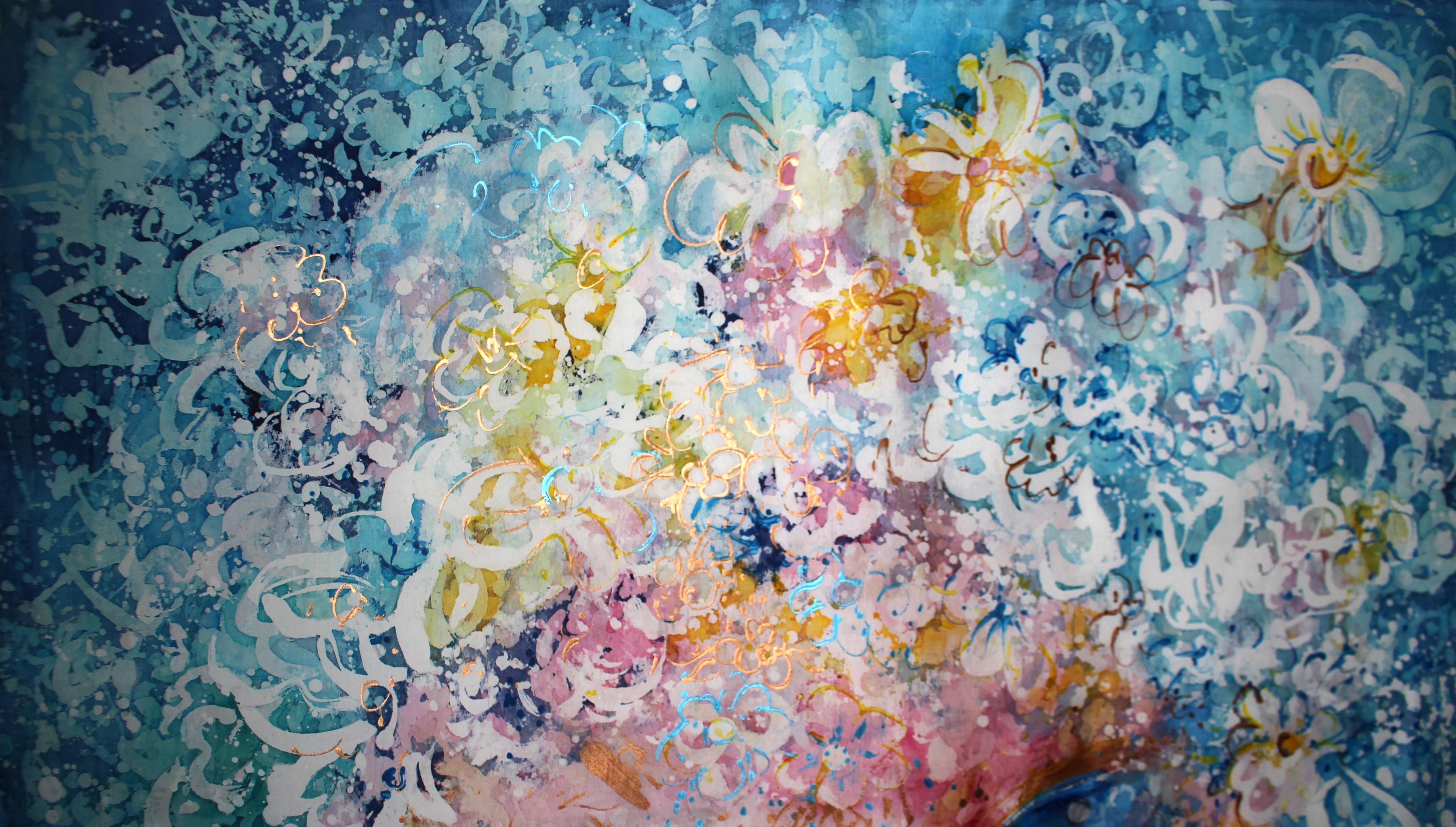 Arte contemporáneo francés de Liubov Juravliova - Les Yeux Bleus en venta 1