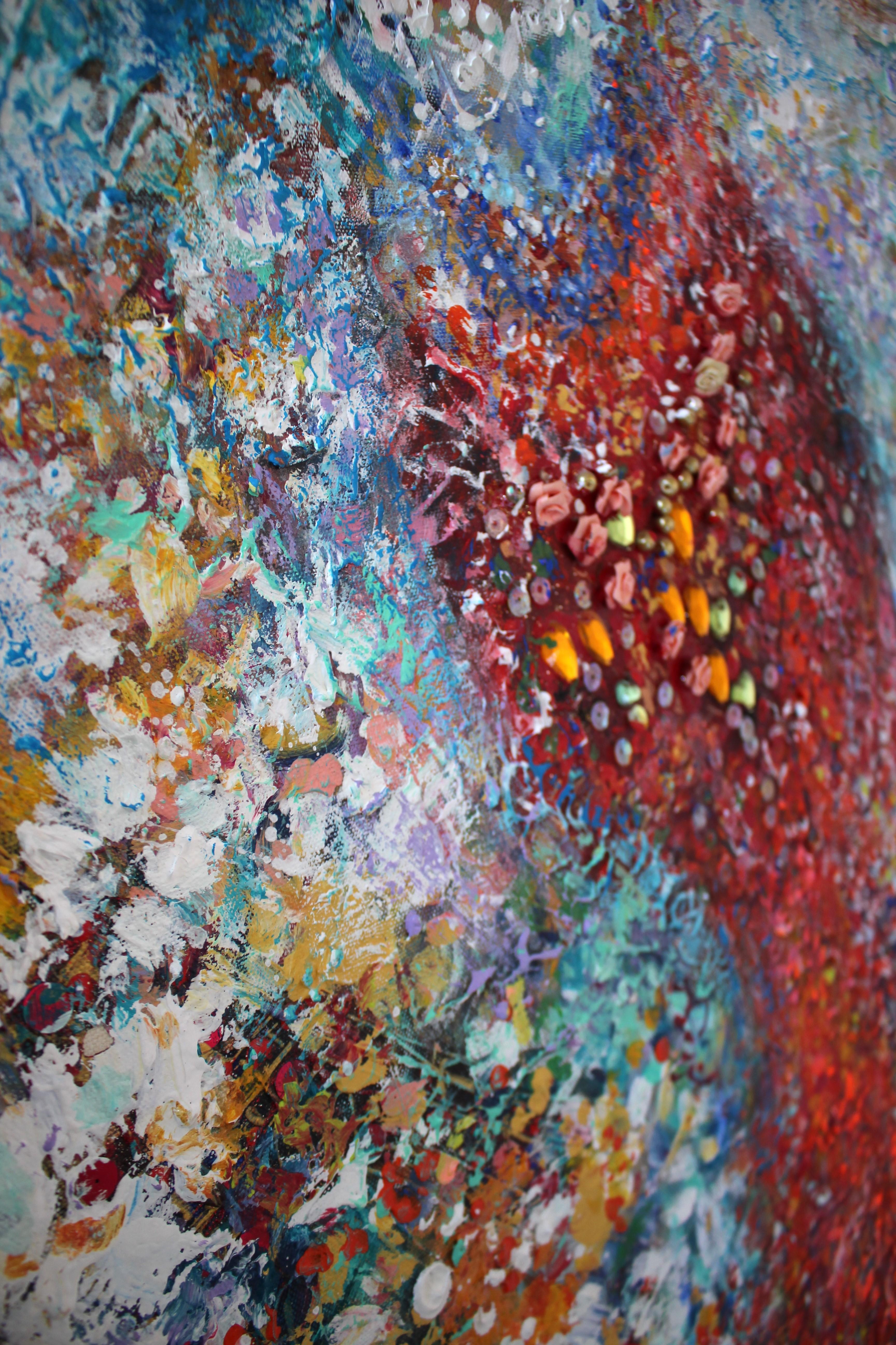 French Contemporary Art by Liubov Juravliova - Robe Fleurie For Sale 2