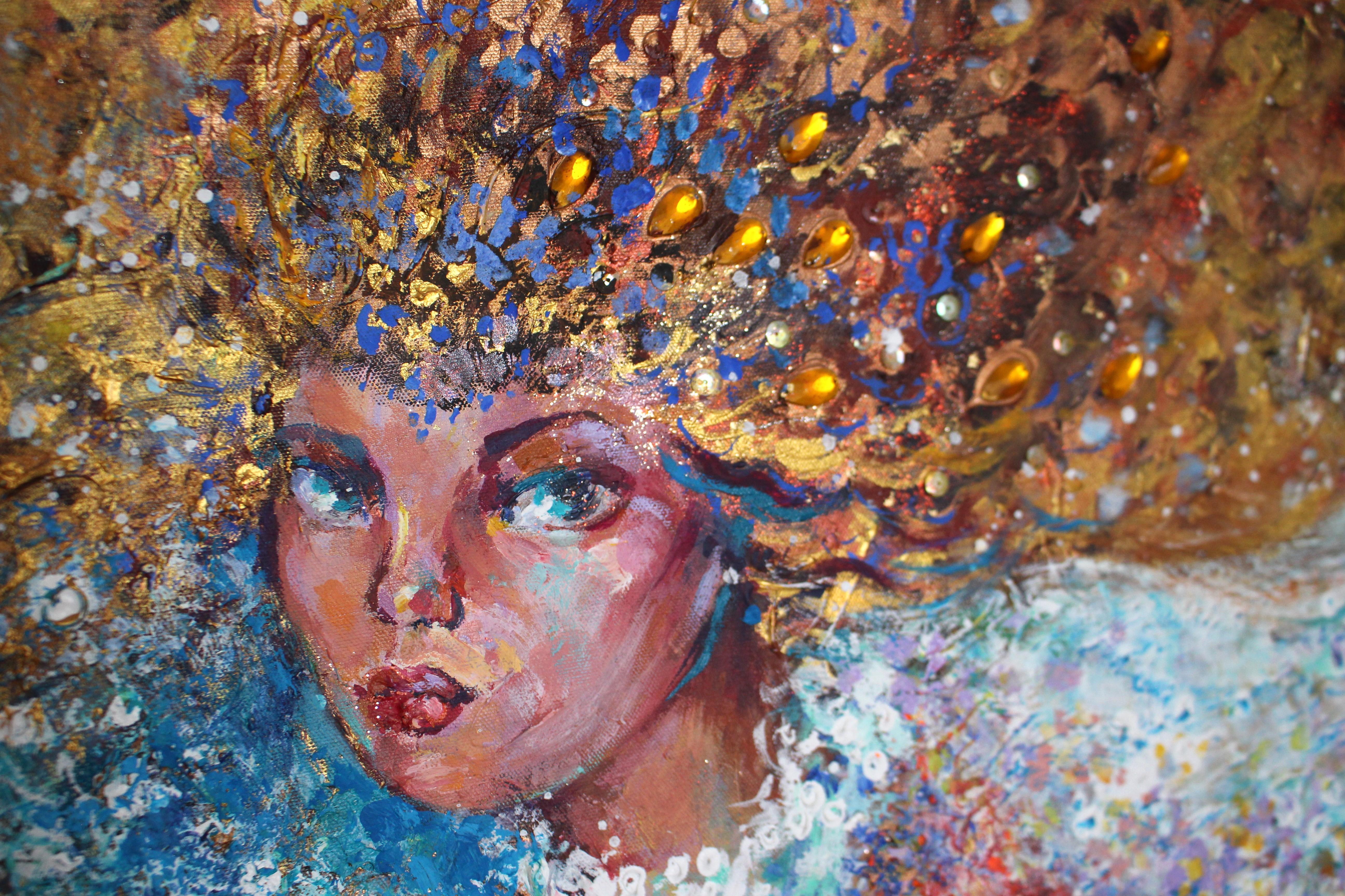 French Contemporary Art by Liubov Juravliova - Robe Fleurie For Sale 5