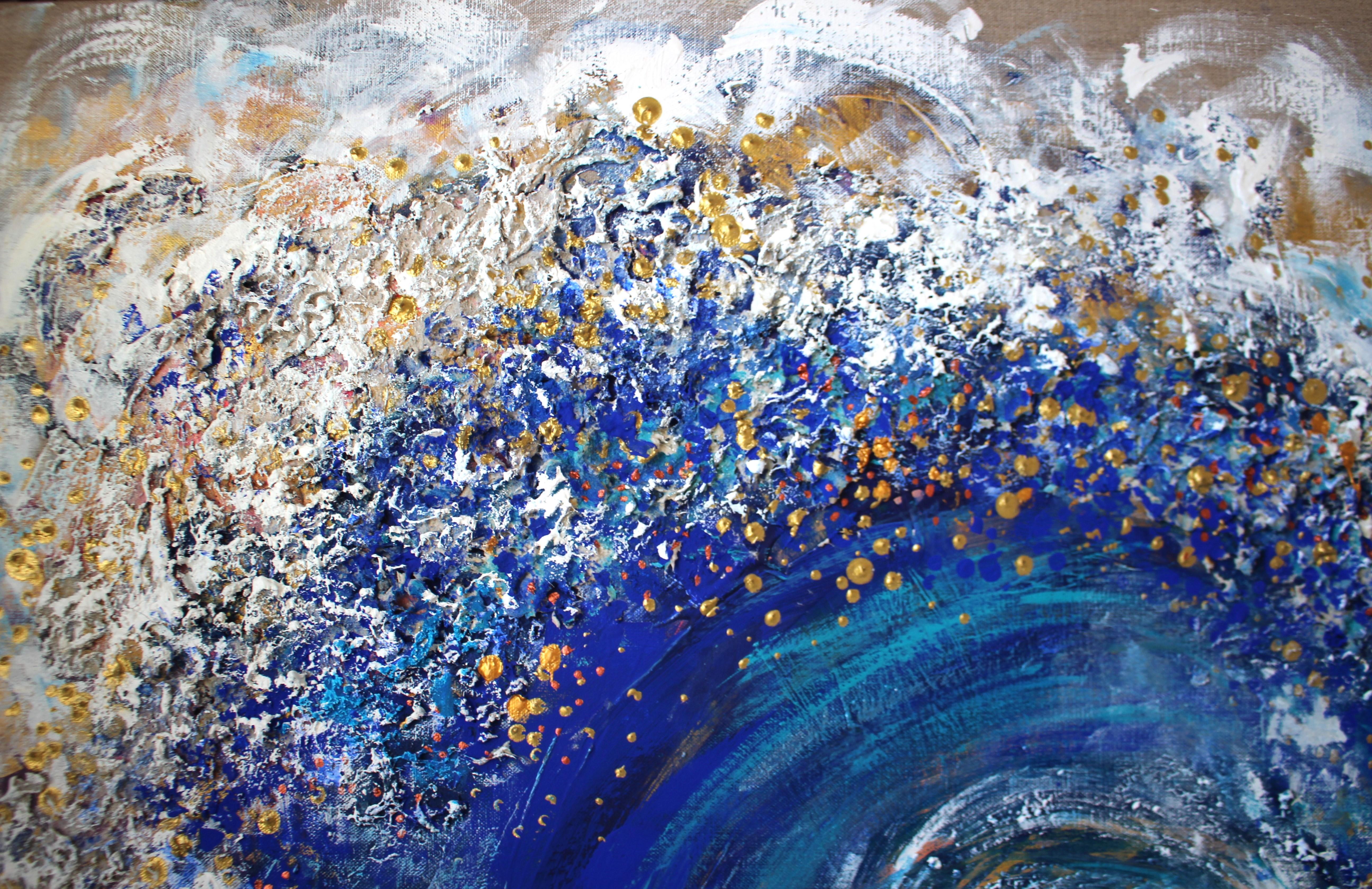 Arte contemporáneo francés de Liubov Juravliova - Vague - Painting de Christiane Hess 