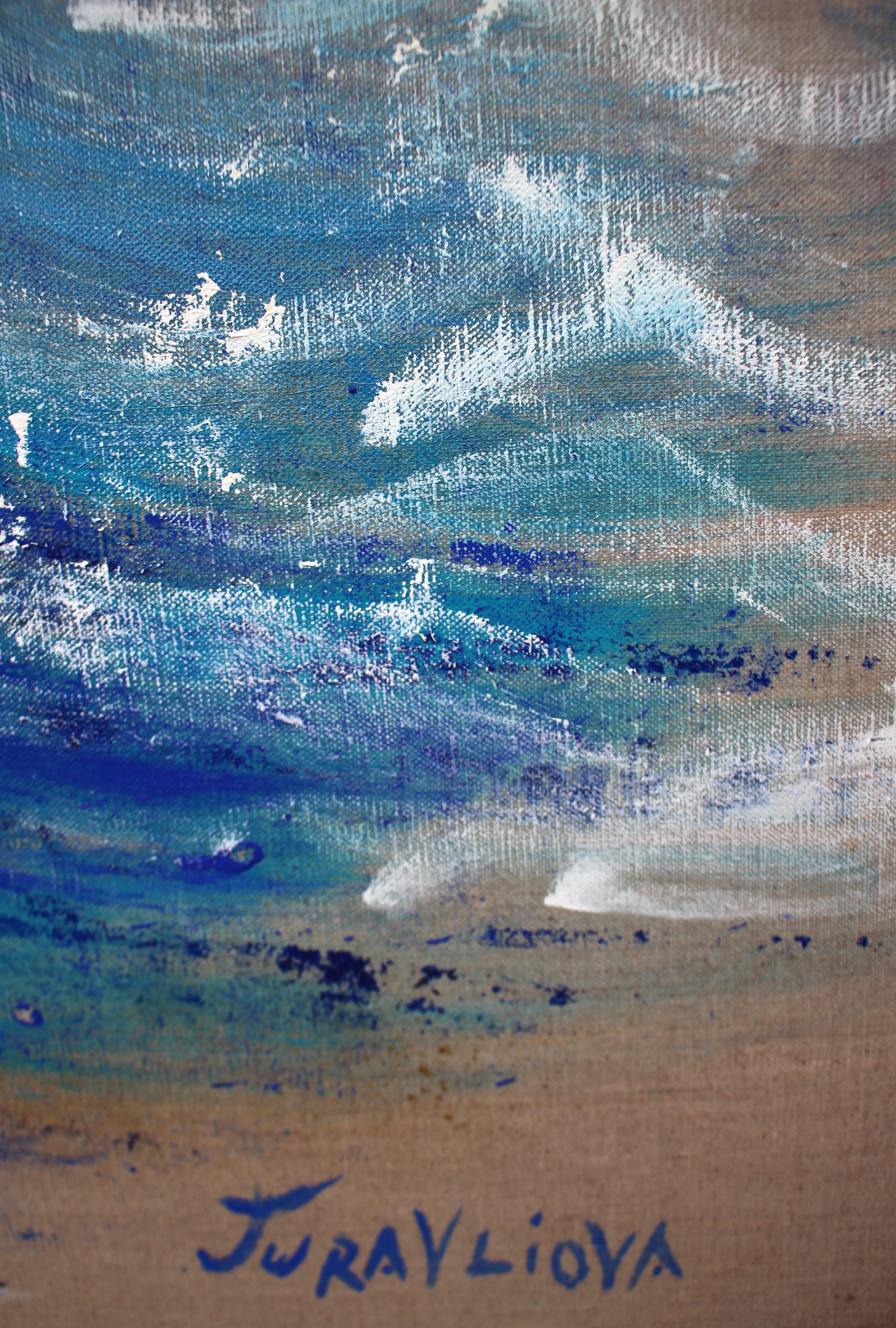 Arte contemporáneo francés de Liubov Juravliova - Vague - Painting Contemporáneo de Christiane Hess 