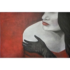 « Red II » - Christiane Klisch - Nu - Acryl sur toile