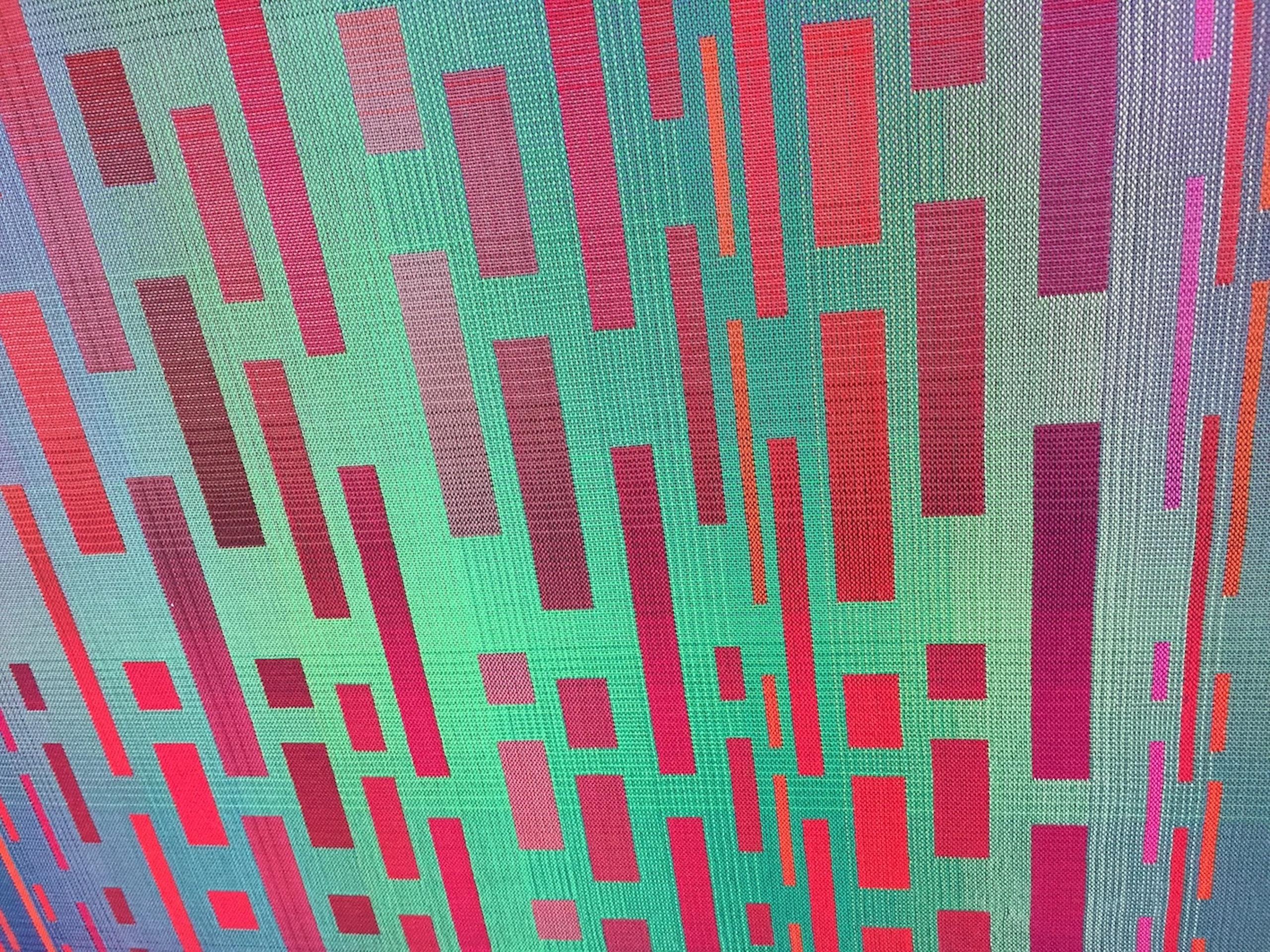 2018 I di Christiane Maurer - Arte tessile, linea, colore, telaio, vivido, tessuto a mano in vendita 12