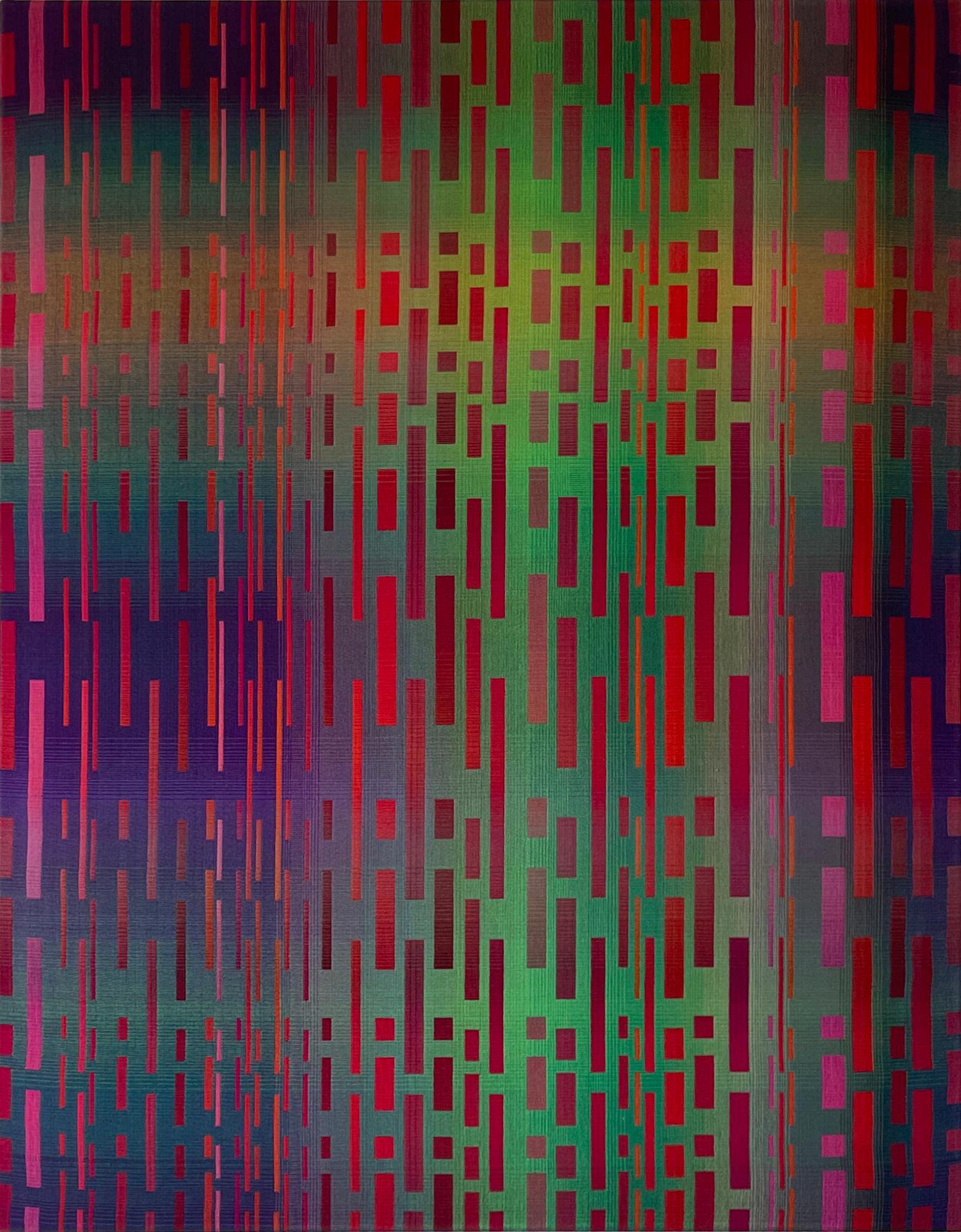 2018 I by Christiane Maurer - Textile art, line, colour, loom, vivid, handwoven