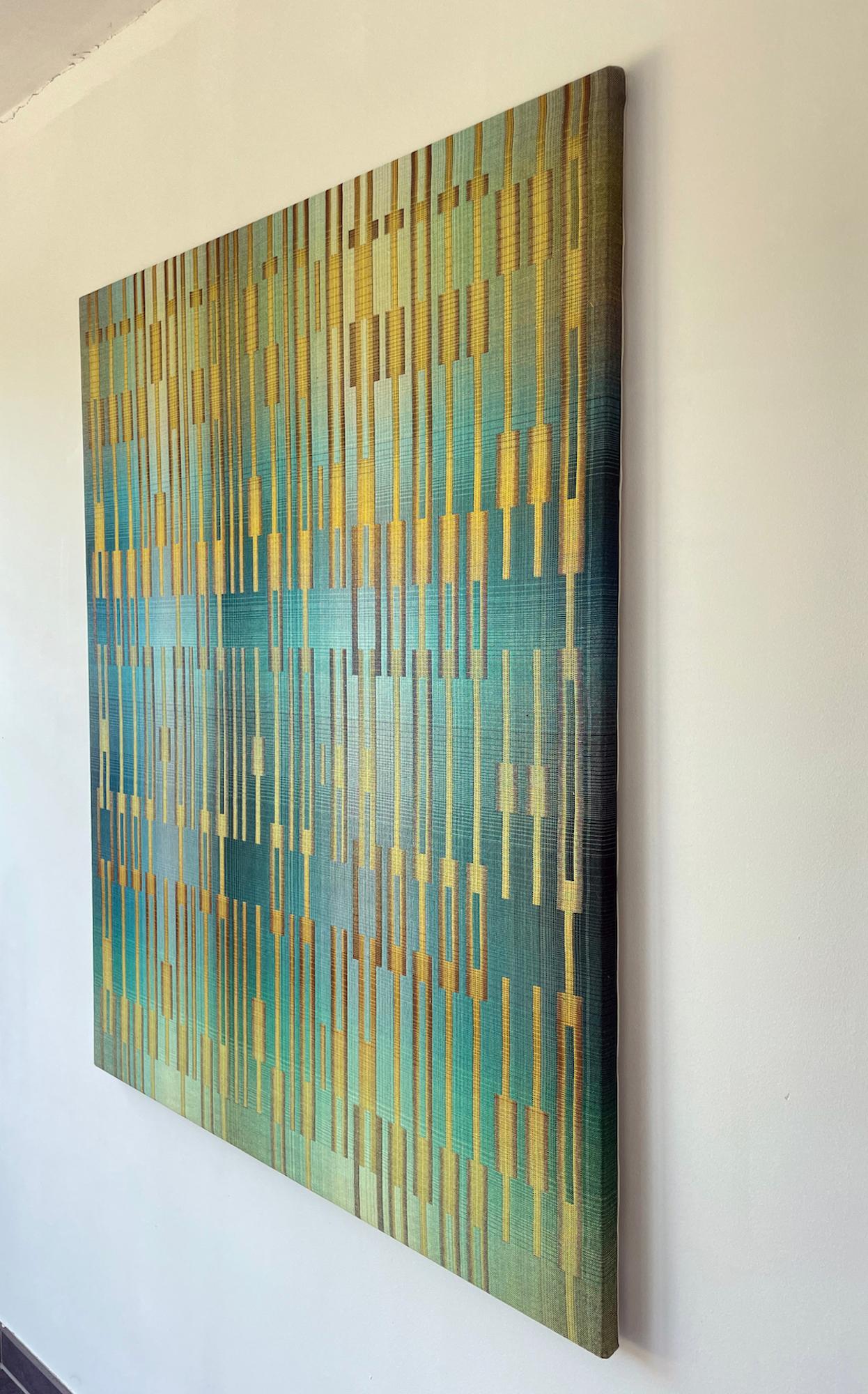2020 V de Christiane Maurer - Arte textil, motivo geométrico, tejido a mano en venta 6