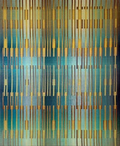 2020 V von Christiane Maurer – Textilkunst, geometrisches Muster, handgewebt