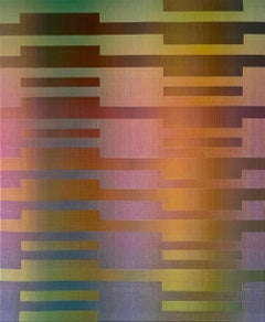 2021 II – 3 by Christiane Maurer - Textile art, line, vivid colors, handwoven