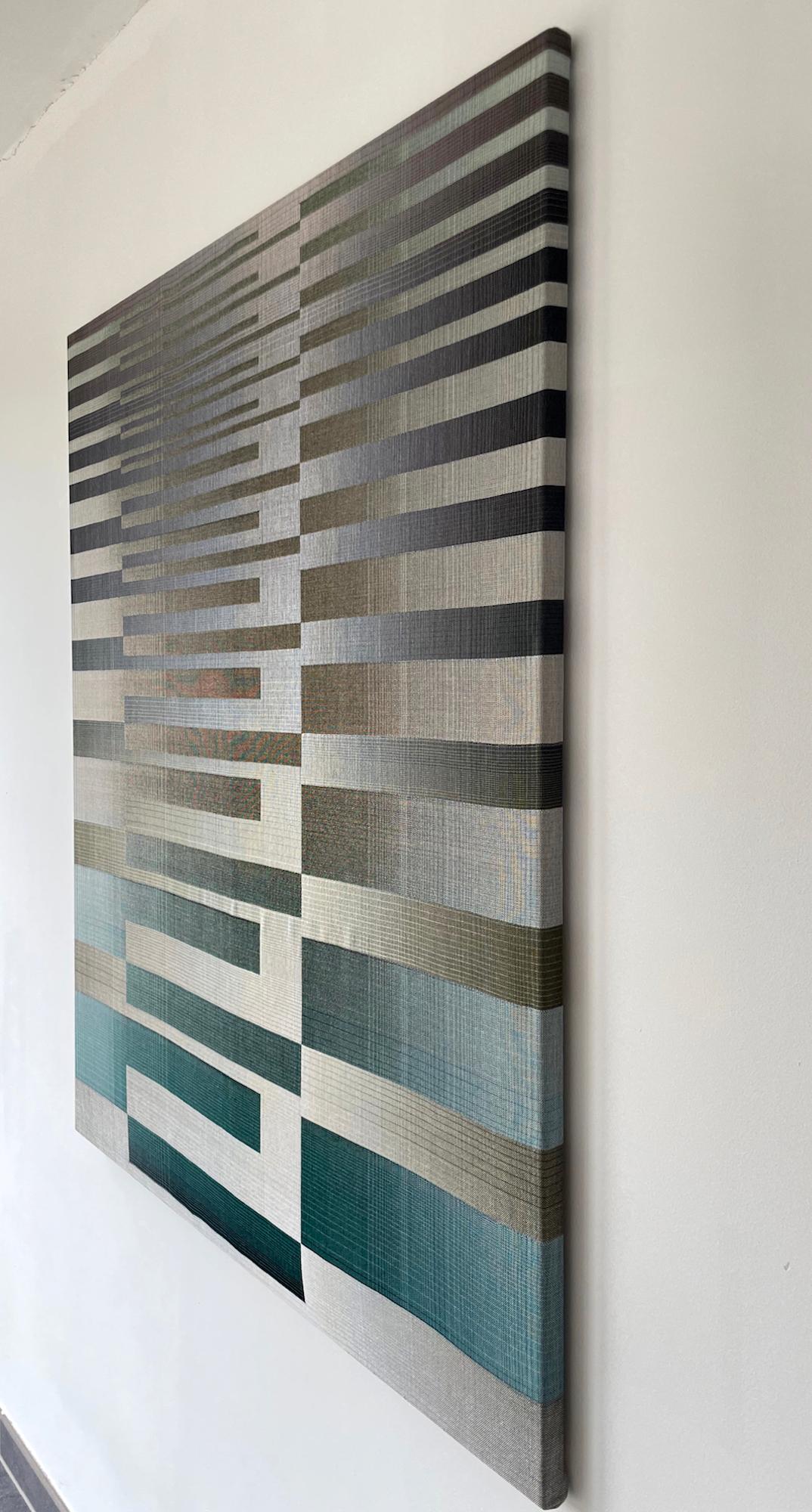 2022 I - 1 von Christiane Maurer - Textilkunst, geometrisch, handgewebt im Angebot 5