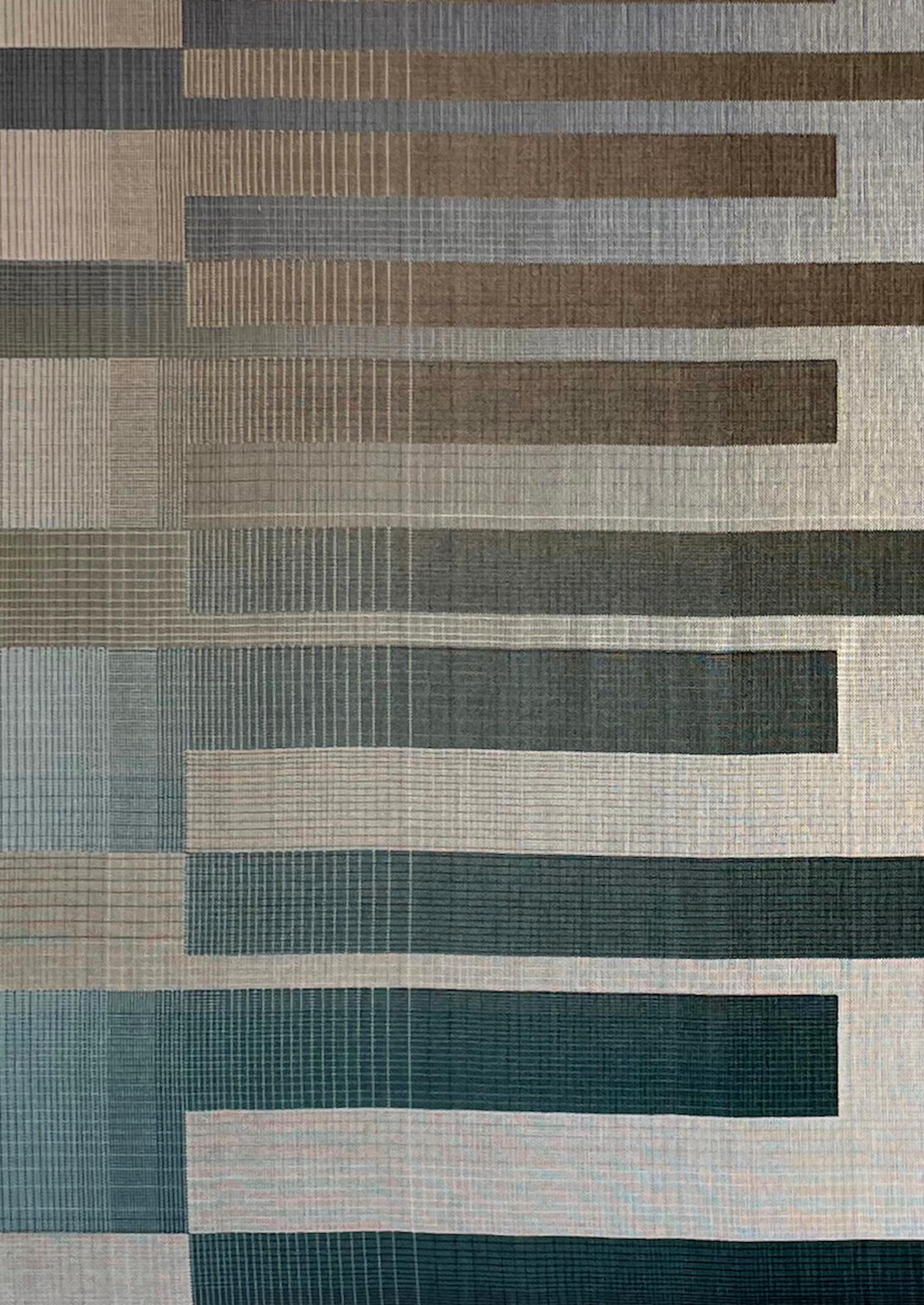 2022 I - 1 von Christiane Maurer - Textilkunst, geometrisch, handgewebt im Angebot 6