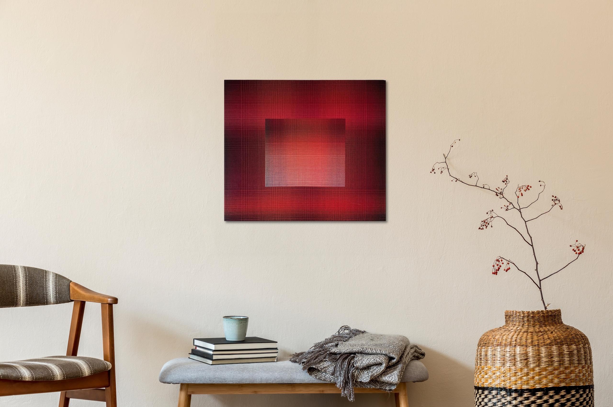 2023 I - 13 (Variazioni sul rosso) di Christiane Maurer - Arte tessile, linea, colore 1