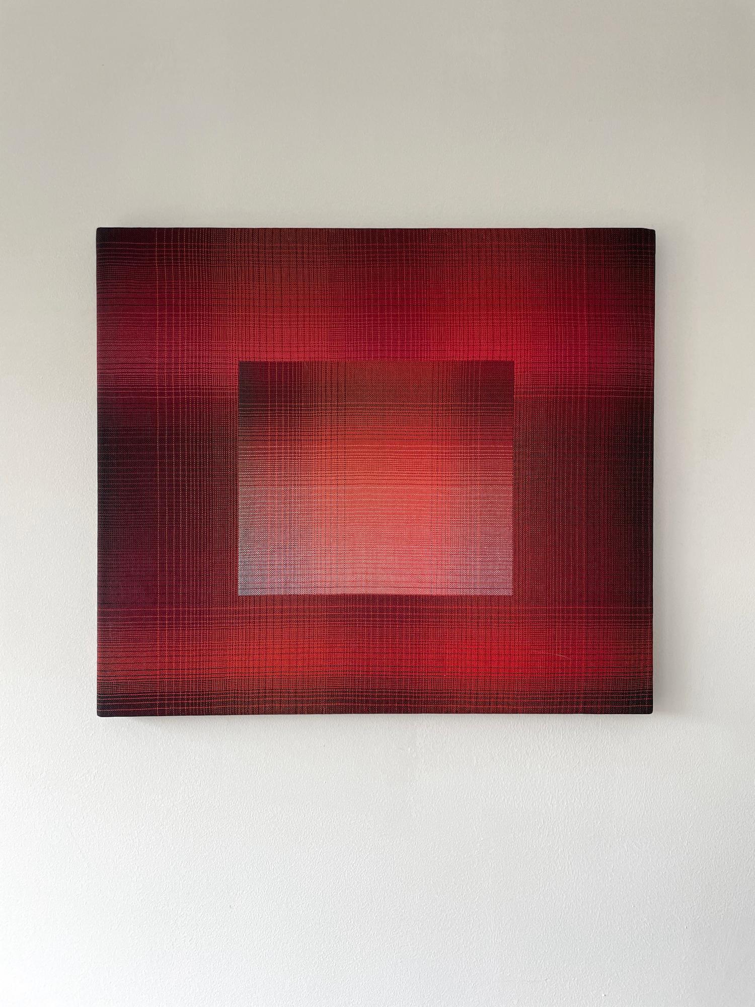 2023 I - 13 (Variazioni sul rosso) di Christiane Maurer - Arte tessile, linea, colore 2