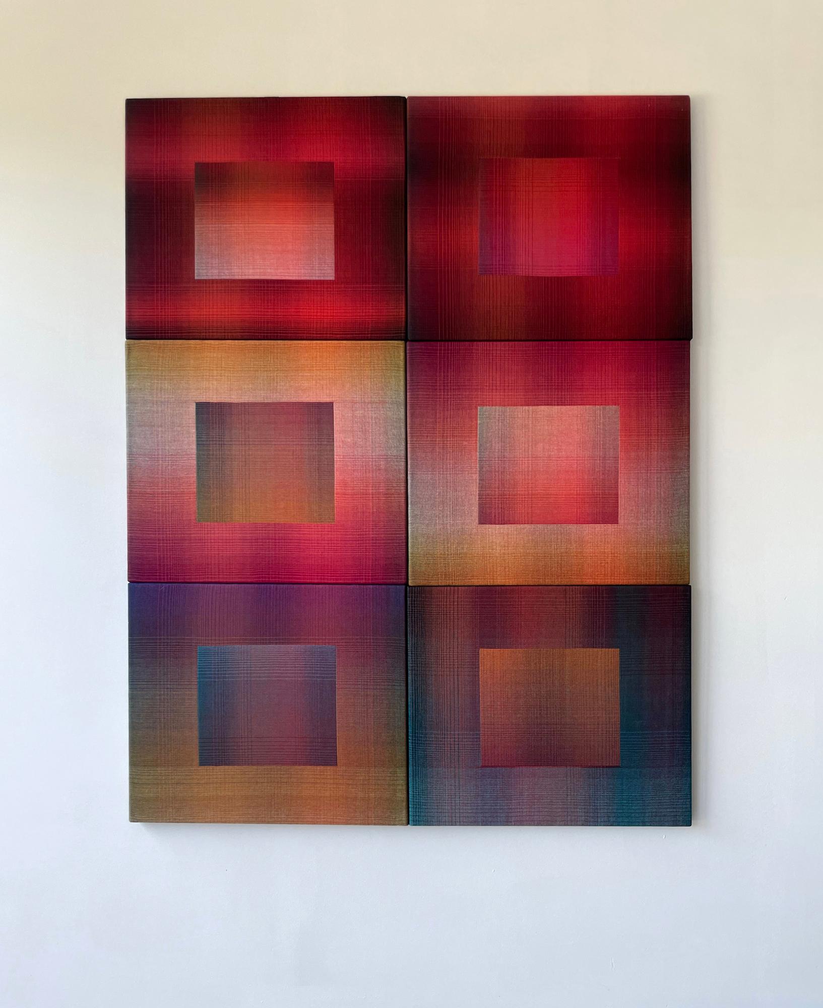 2023 I - 15 par Christiane Maurer - Art textile, ligne, couleur, vif, tissé à la main en vente 1