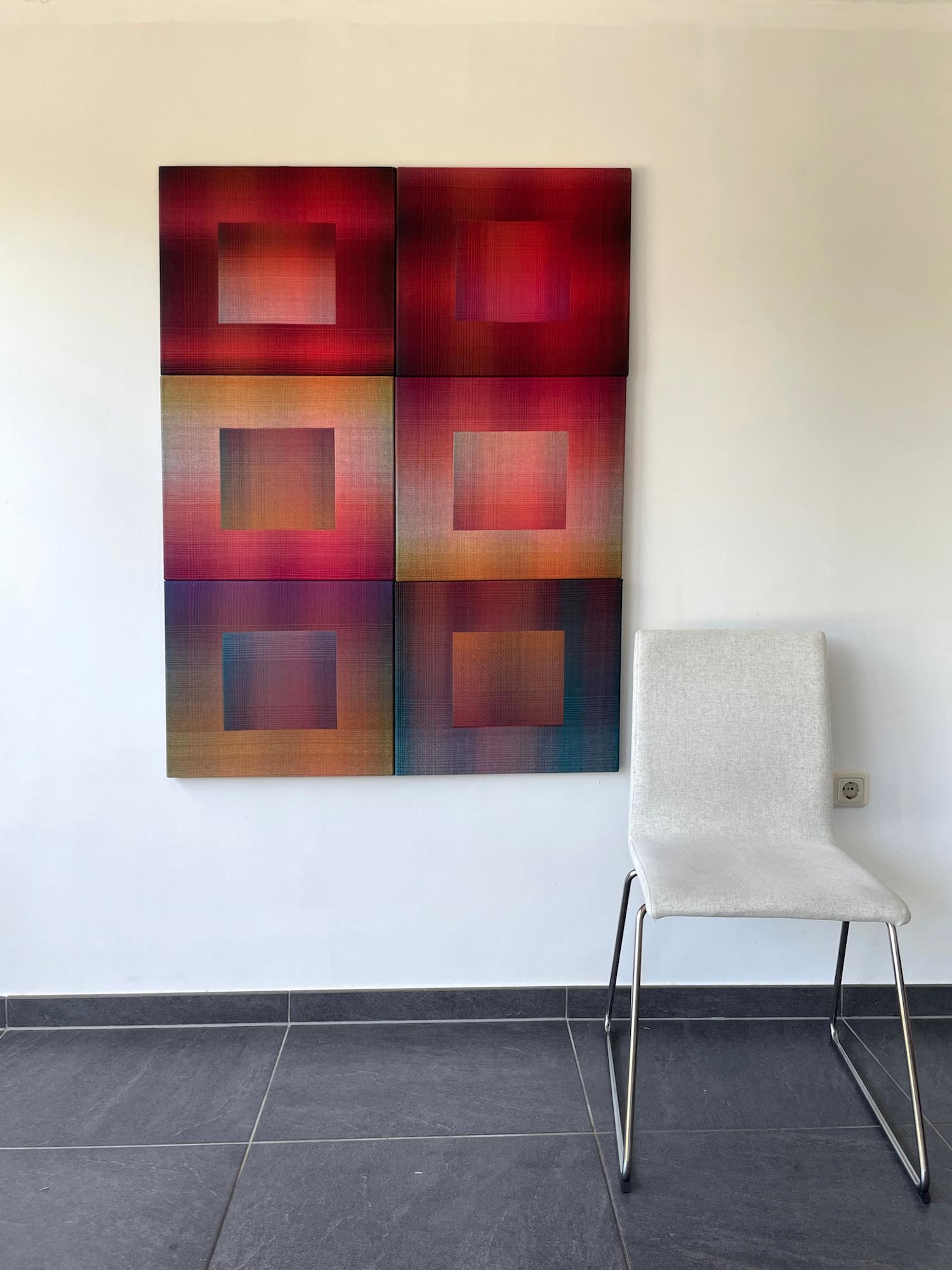 2023 I - 15 par Christiane Maurer - Art textile, ligne, couleur, vif, tissé à la main en vente 3