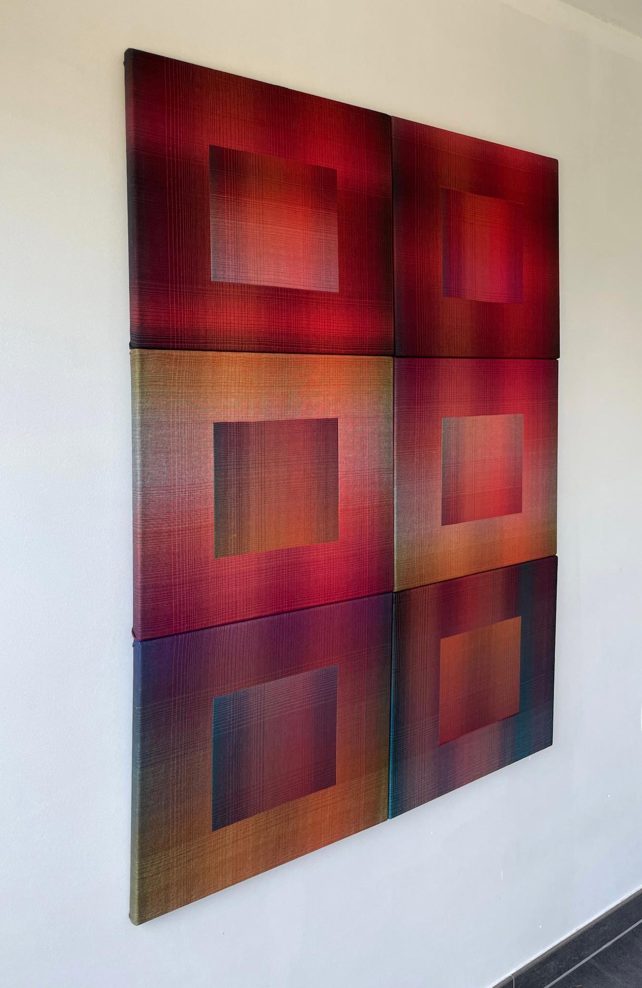 2023 I - 15 par Christiane Maurer - Art textile, ligne, couleur, vif, tissé à la main en vente 4