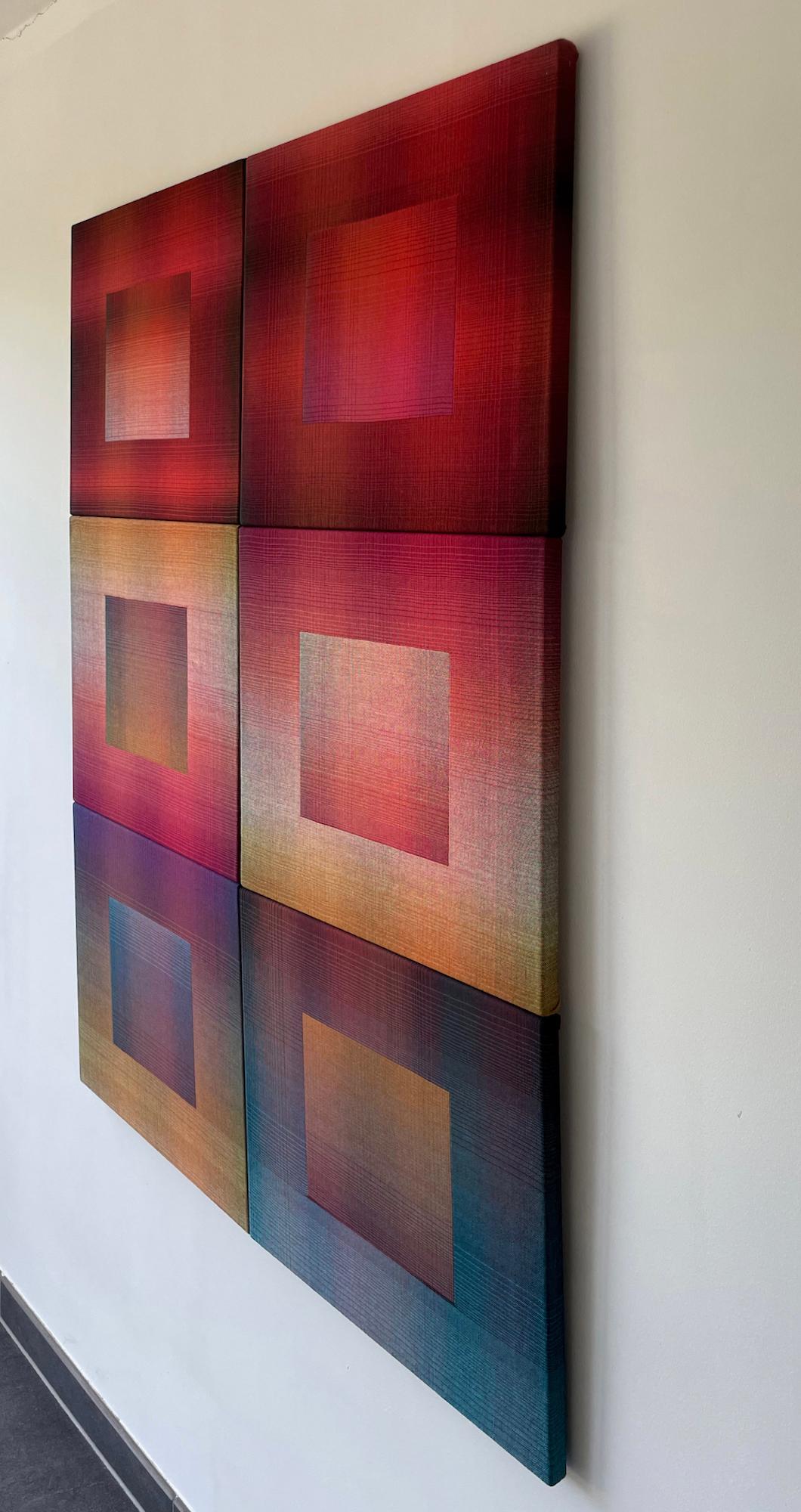 2023 I - 15 par Christiane Maurer - Art textile, ligne, couleur, vif, tissé à la main en vente 5