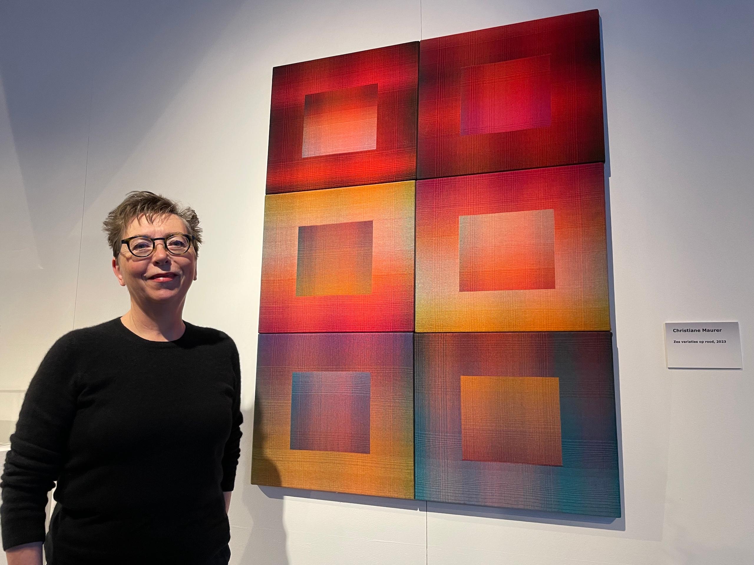 2023 I - 15 par Christiane Maurer - Art textile, ligne, couleur, vif, tissé à la main en vente 6