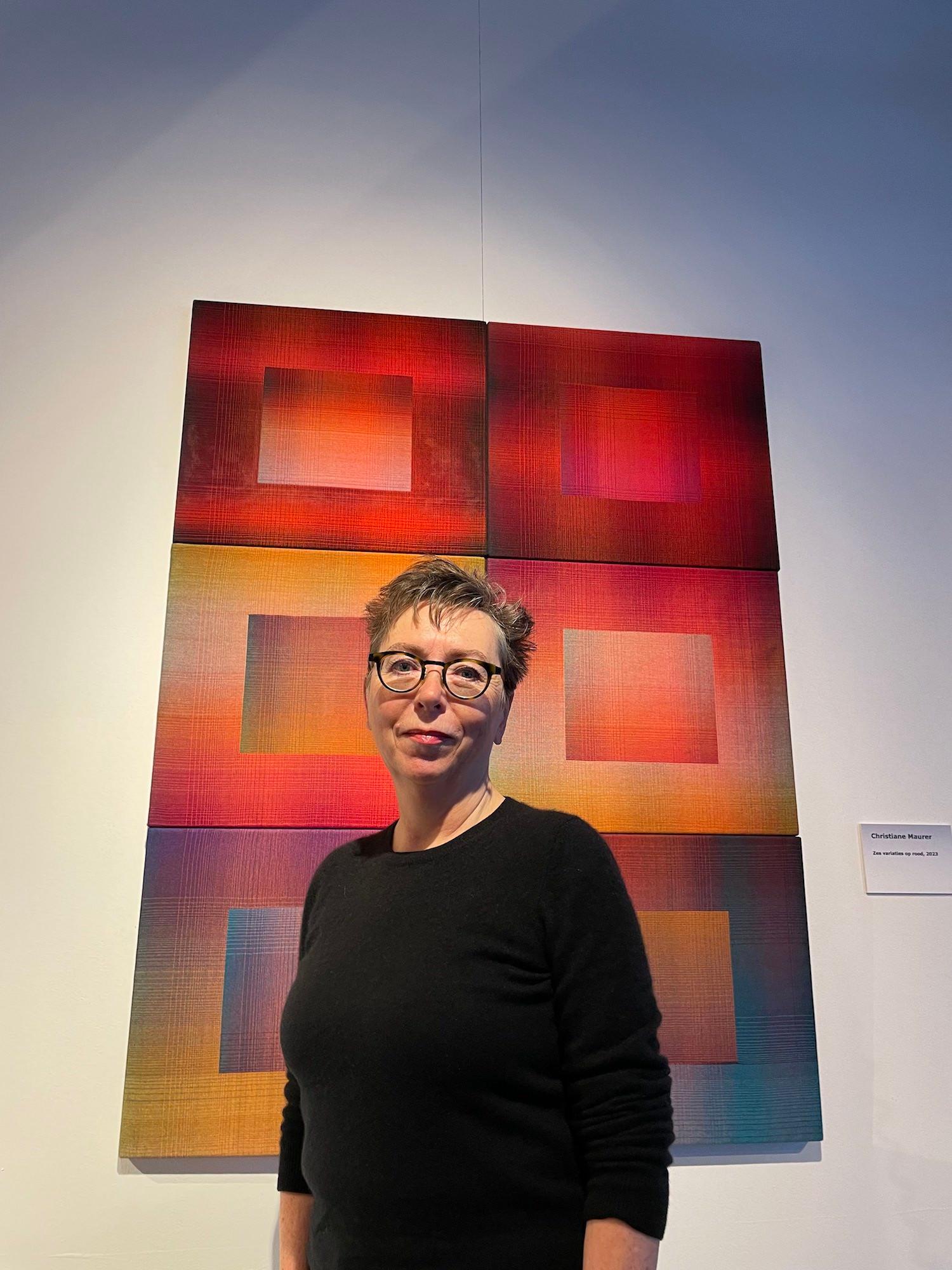 2023 I - 15 par Christiane Maurer - Art textile, ligne, couleur, vif, tissé à la main en vente 7