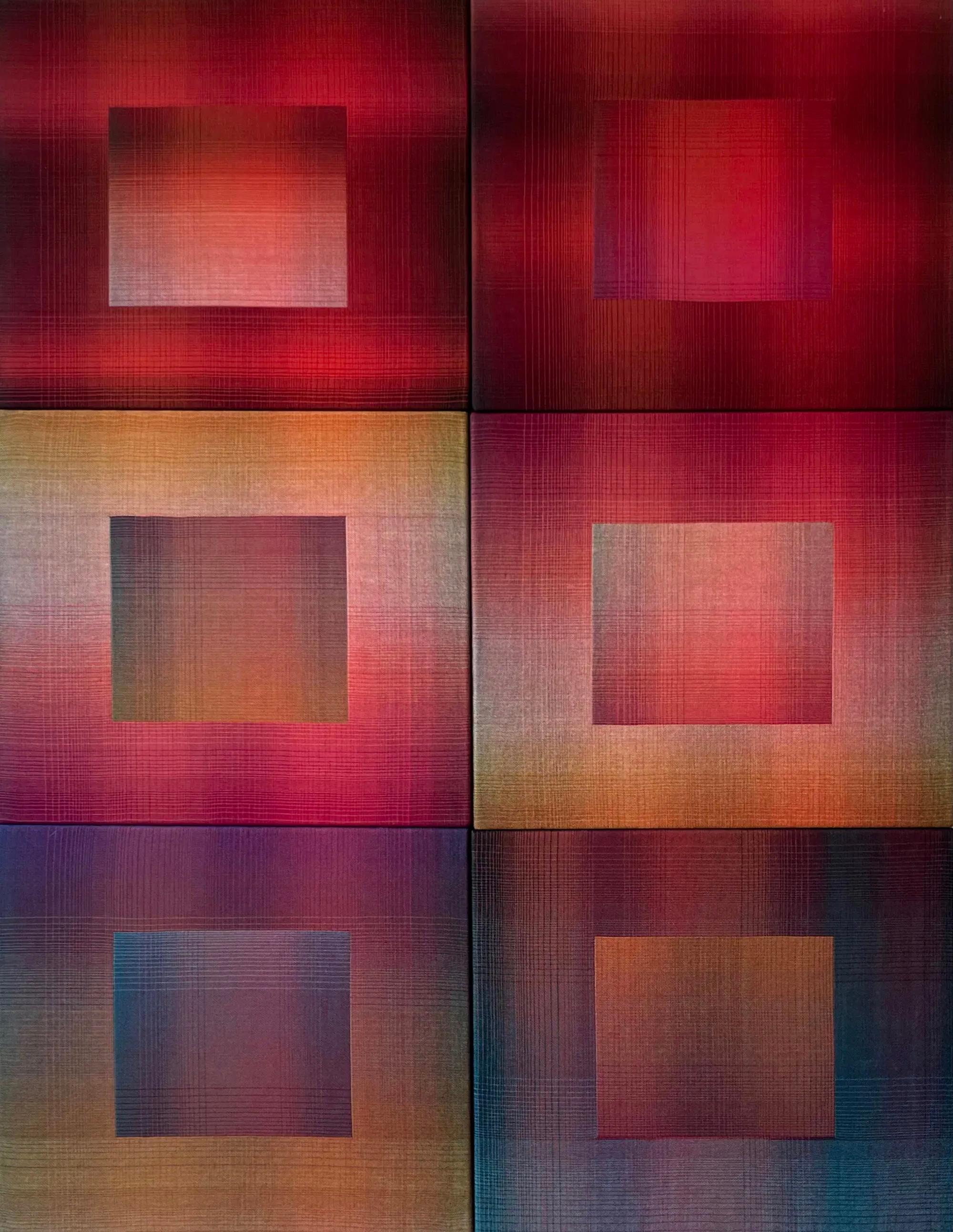 2023 I – 15 by Christiane Maurer - Textile art, line, colour, vivid, handwoven