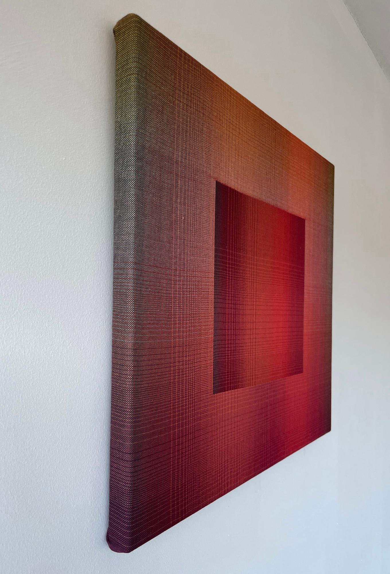 2023 I - 8 (Variazioni sul rosso) di Christiane Maurer - Arte tessile, linea, colore 3