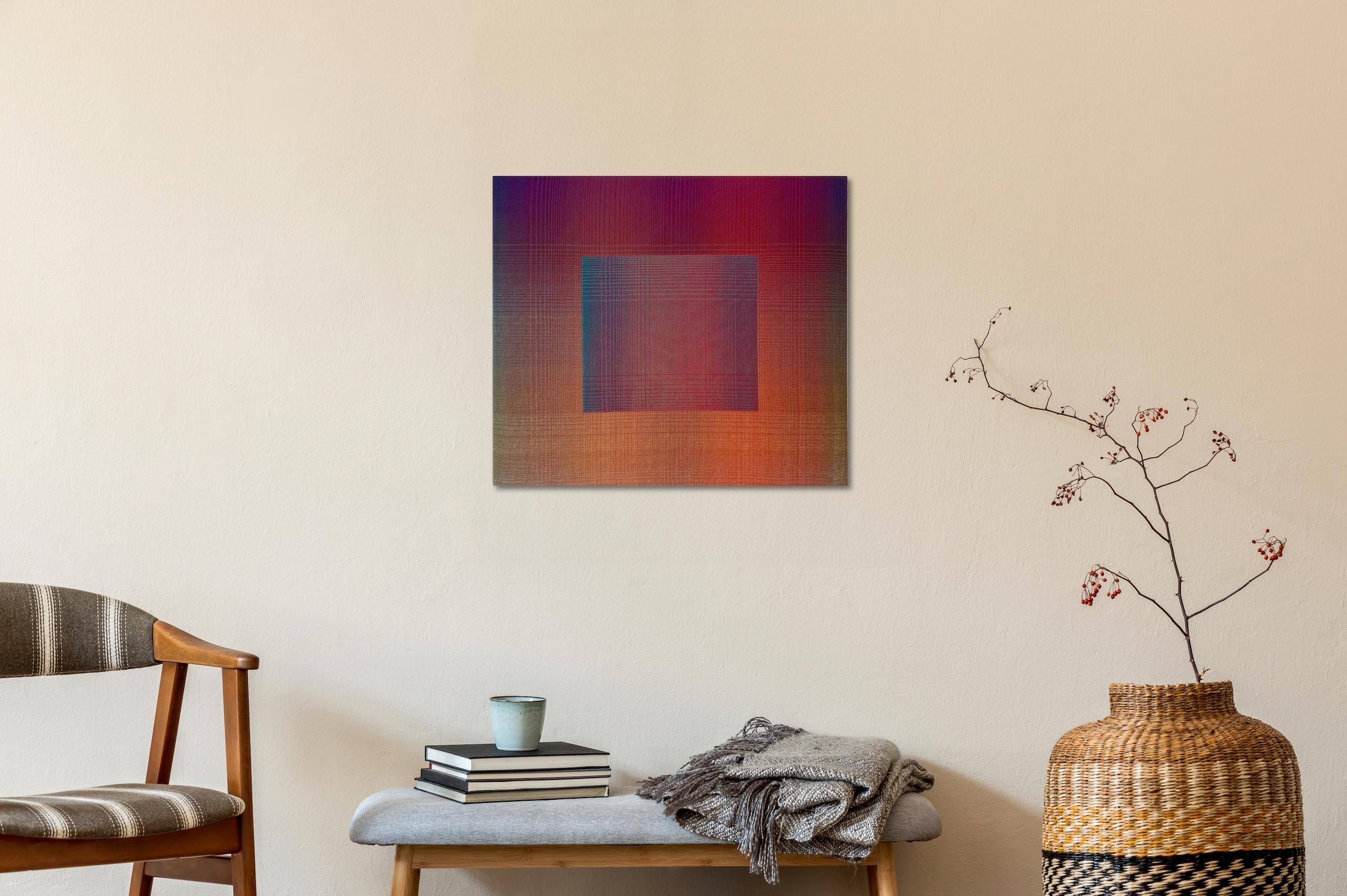 2023 I - 9 (Variazioni sul rosso) di Christiane Maurer - Arte tessile, linea, colore 1