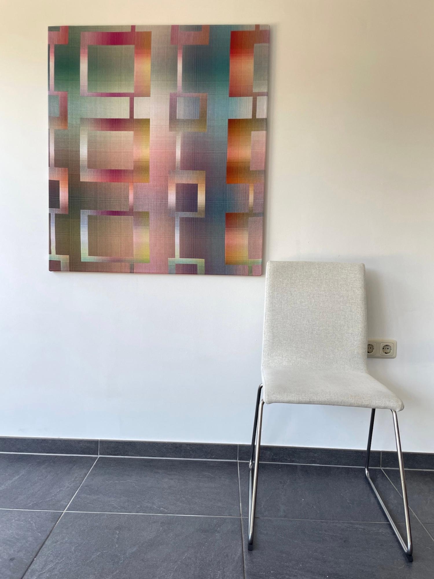 2023 II - 3 von Christiane Maurer - Textilkunst, Linie, mehrfarbig, handgewebt im Angebot 2