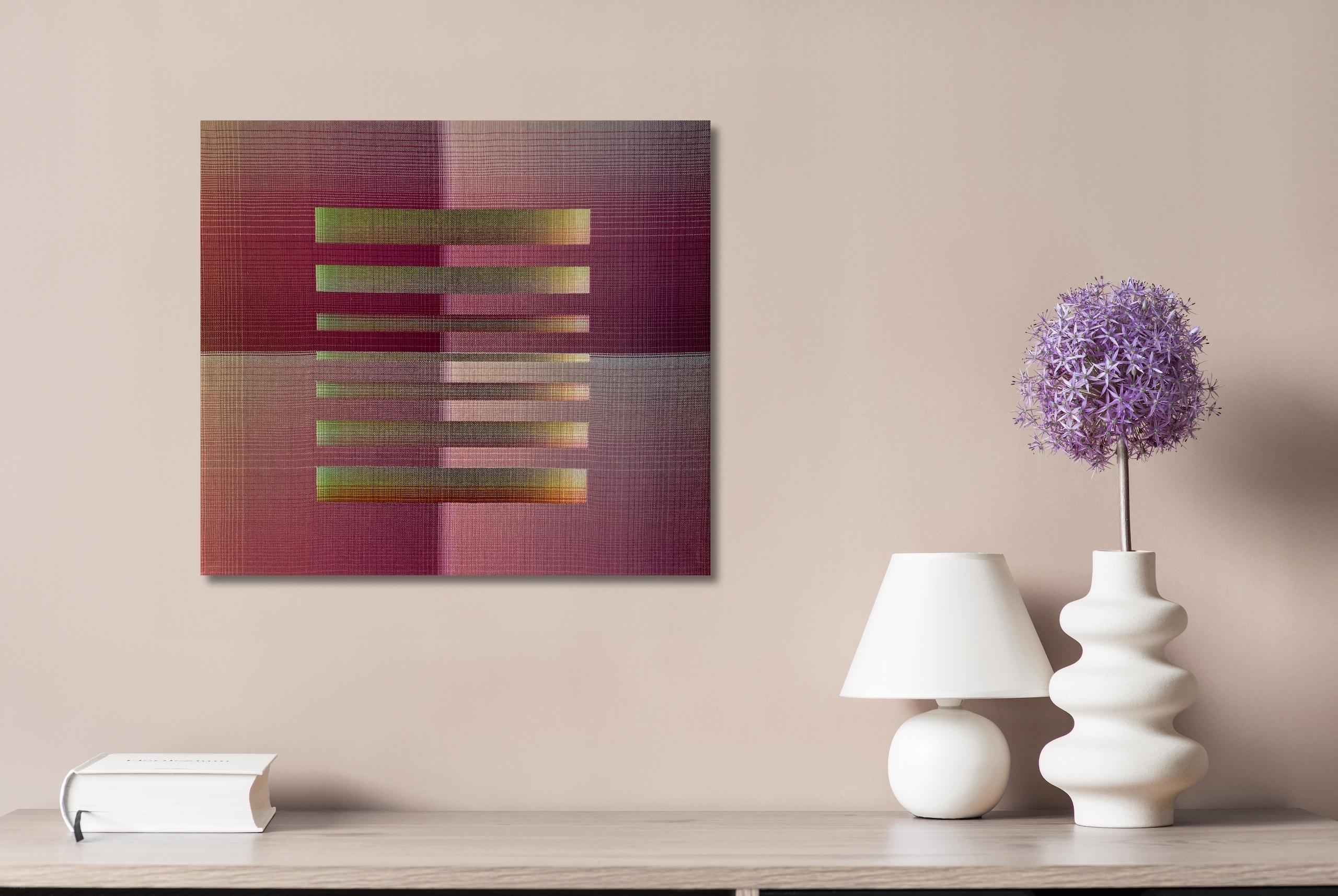 2023 III – 11 by Christiane Maurer - Textile art, hypnotic, vivid, pink tones For Sale 3