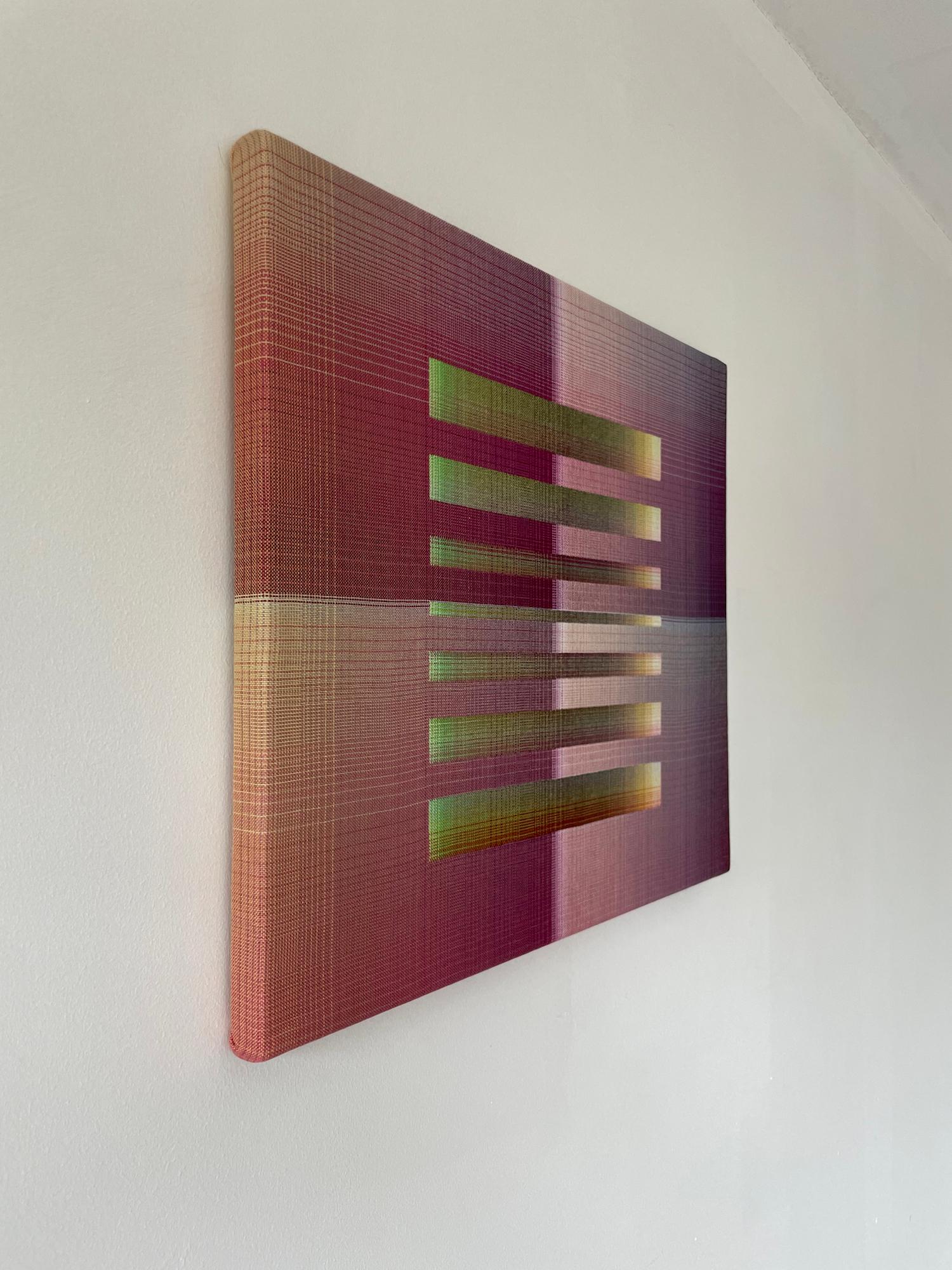 2023 III – 11 by Christiane Maurer - Textile art, hypnotic, vivid, pink tones For Sale 4